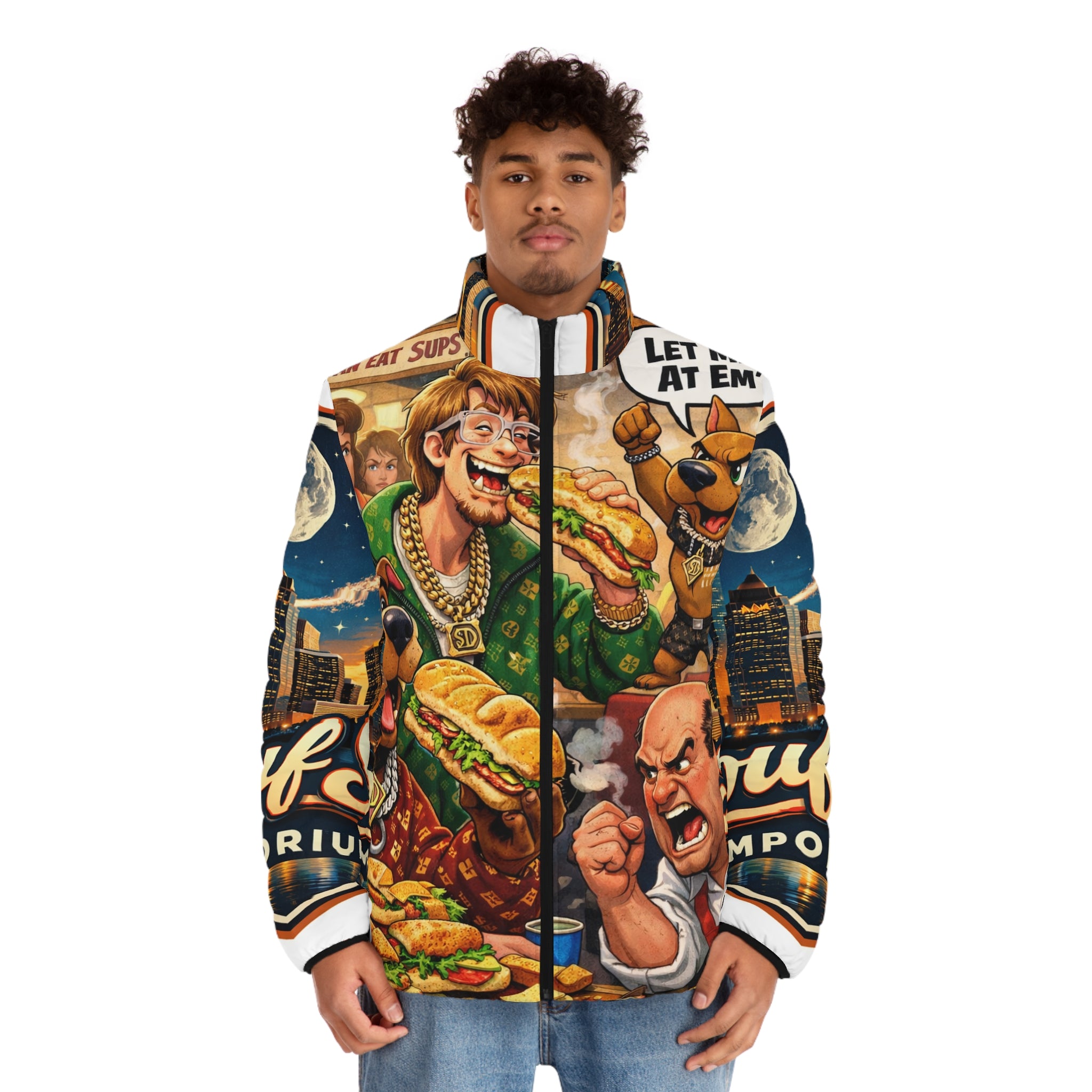 Scoob Puffer Jacket- All-Over Print