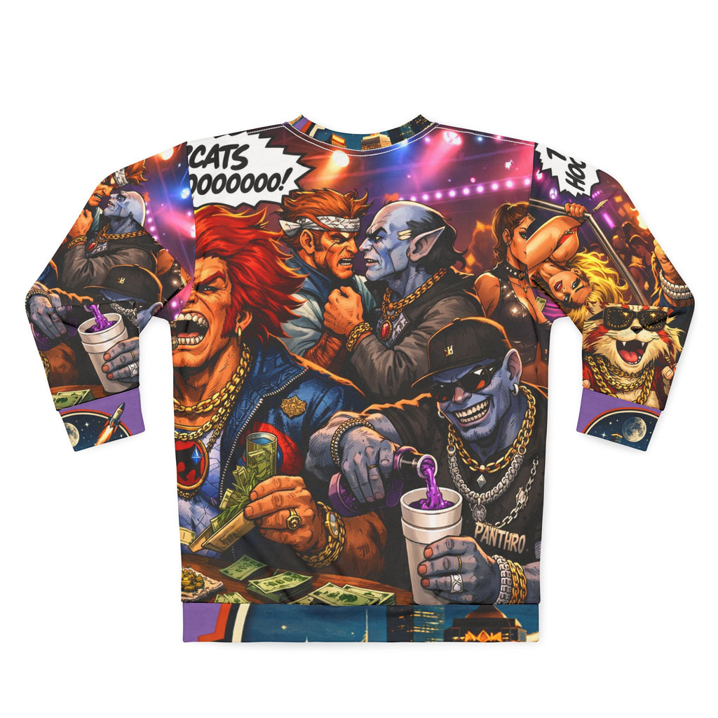 Thundercats All-Over Print Sweatshirt — Retro Comic Concert Crewneck