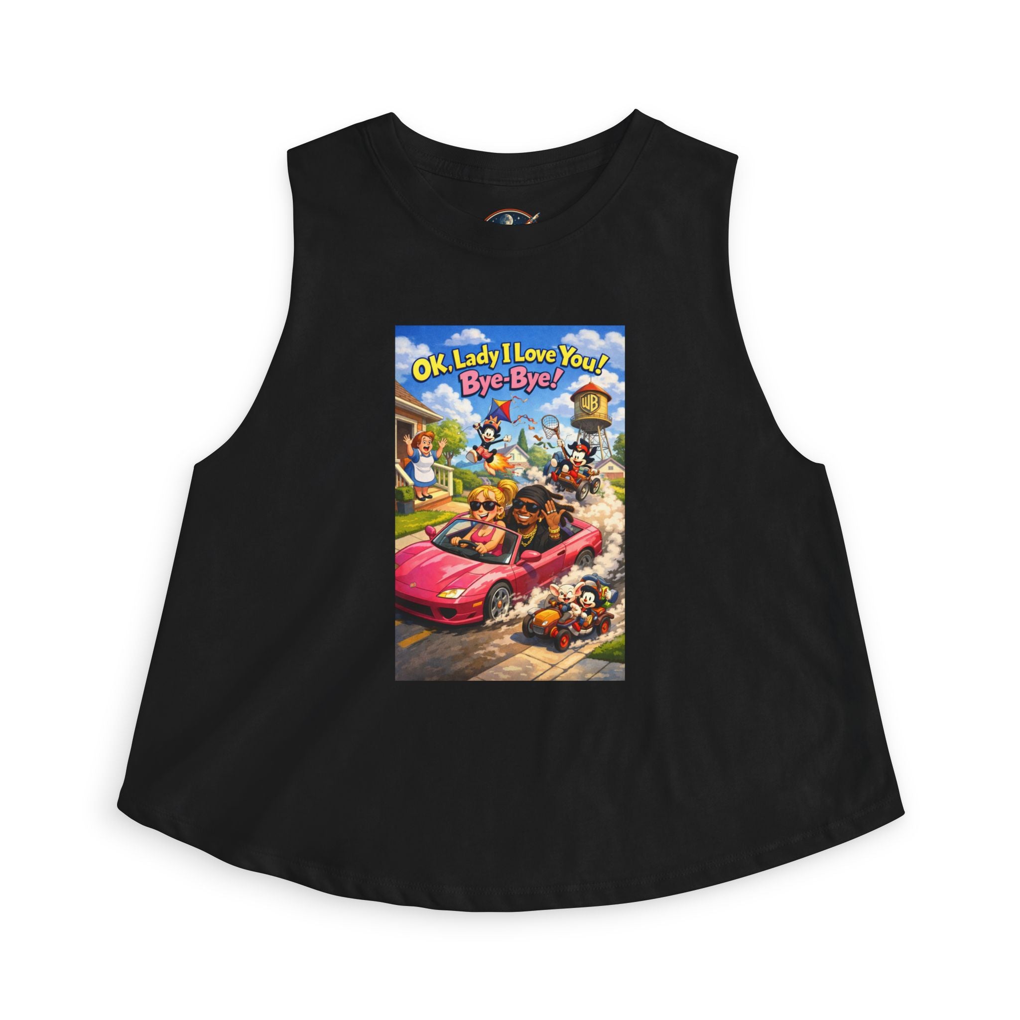 Animaniacs Crop Top — "Ok, Lady I Love You! Bye-Bye!" Graphic