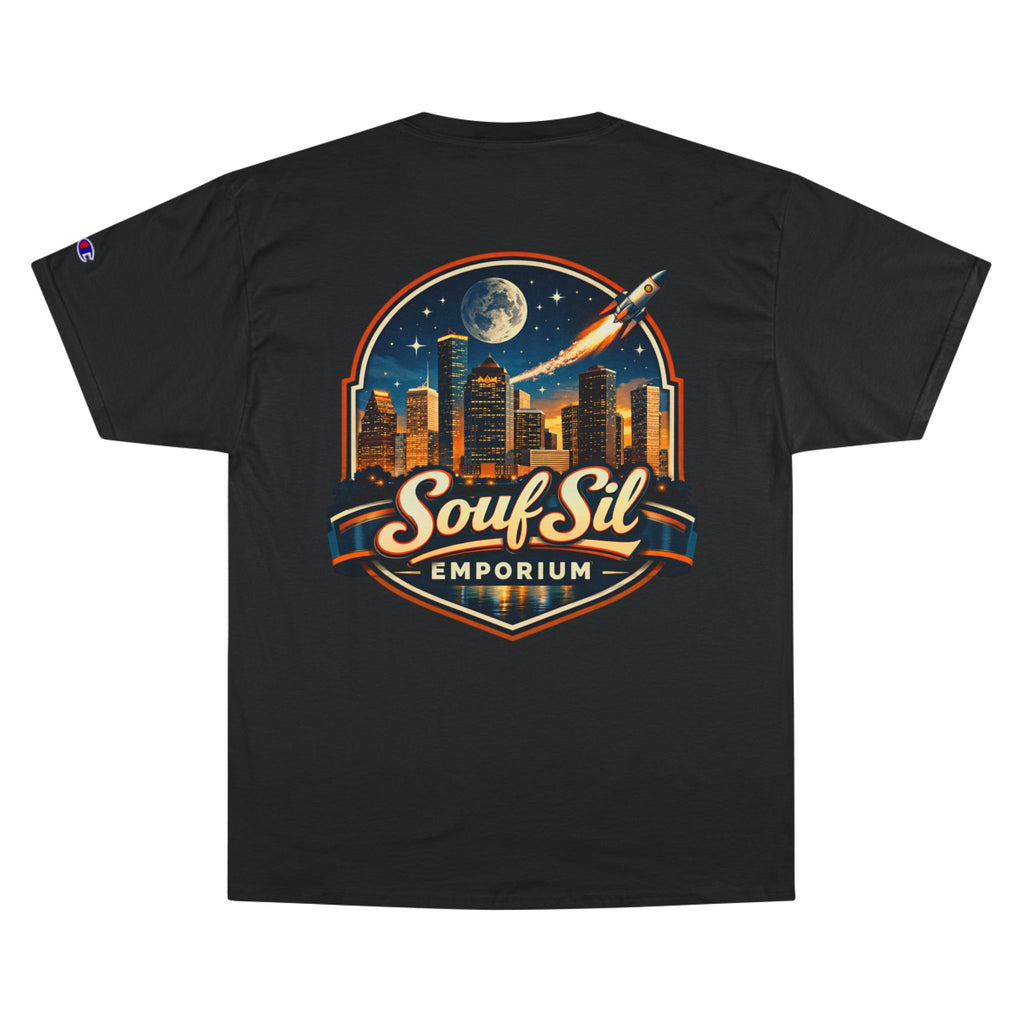 Champion T-Shirt — Retro Sci‑Fi 'Coast to Coast' & SoulSil Emporium Graphic Tee