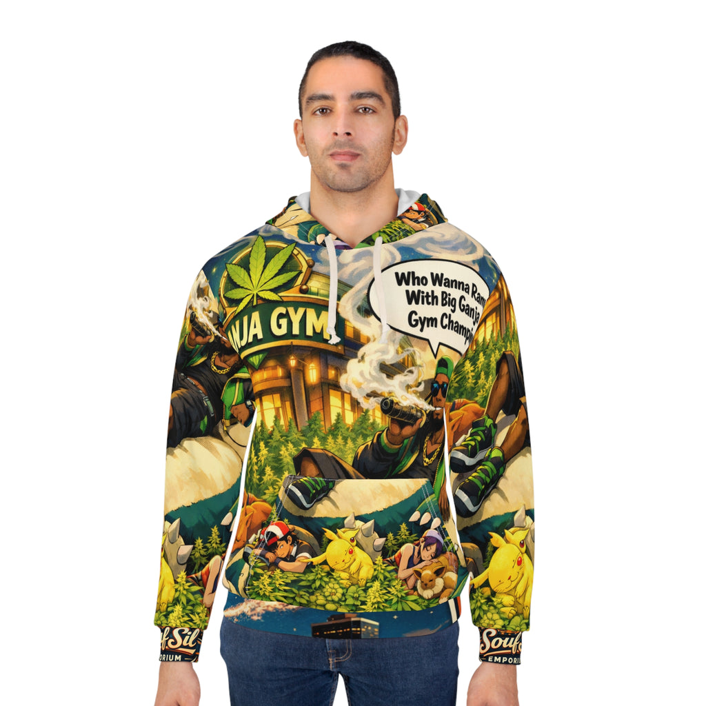 Ganja Gym Hoodie — "Who Wanna Rampa With Big Ganja Gym Champion" All-Over Print Pullover