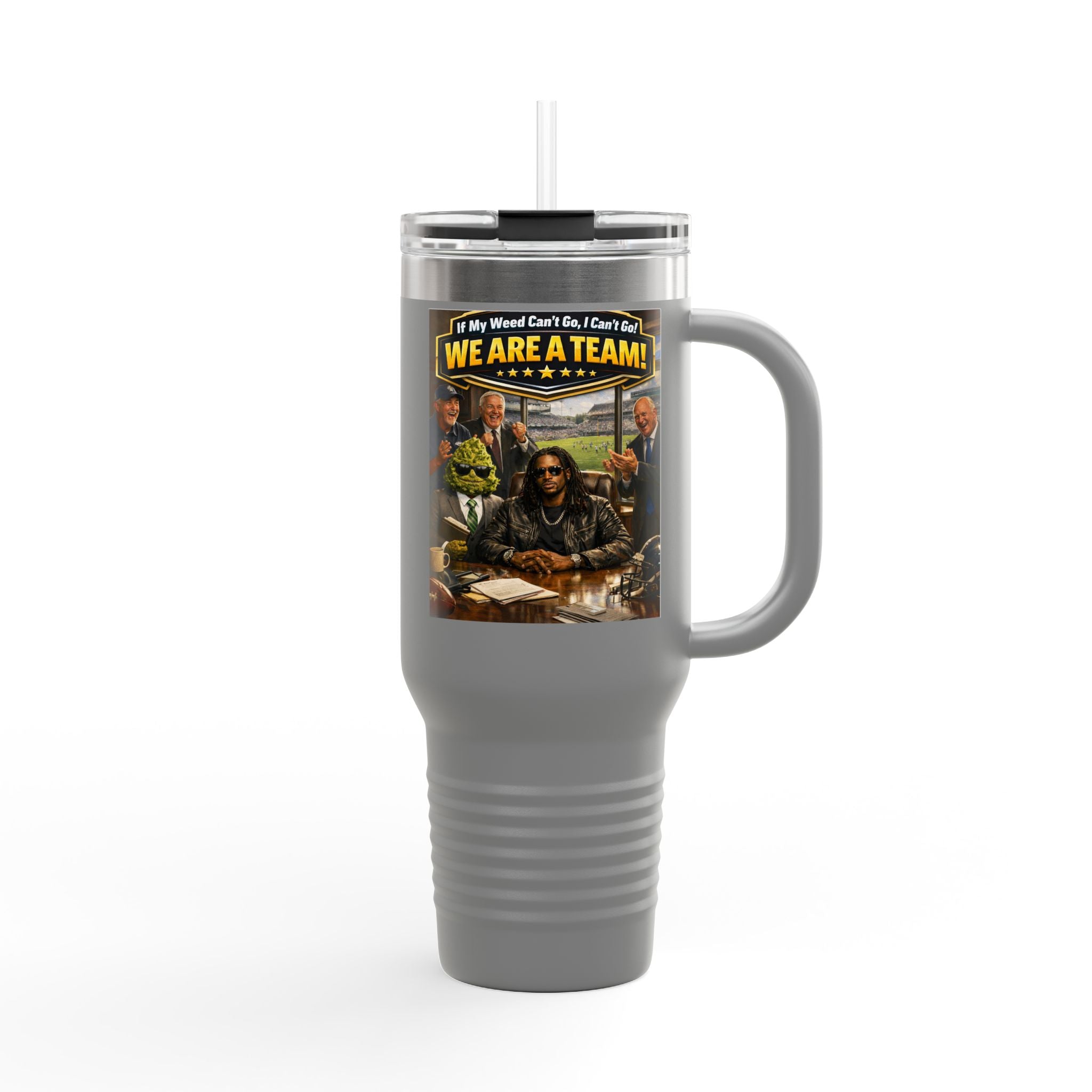 We Are A Team design 40oz Travel Mug | Teamwork Graphic