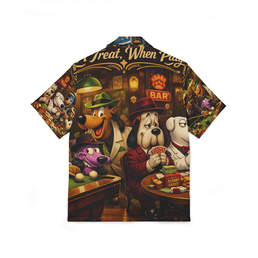 Poker Night Hawaiian Shirt — Vintage Cartoon Dogs Casino Aloha Shirt