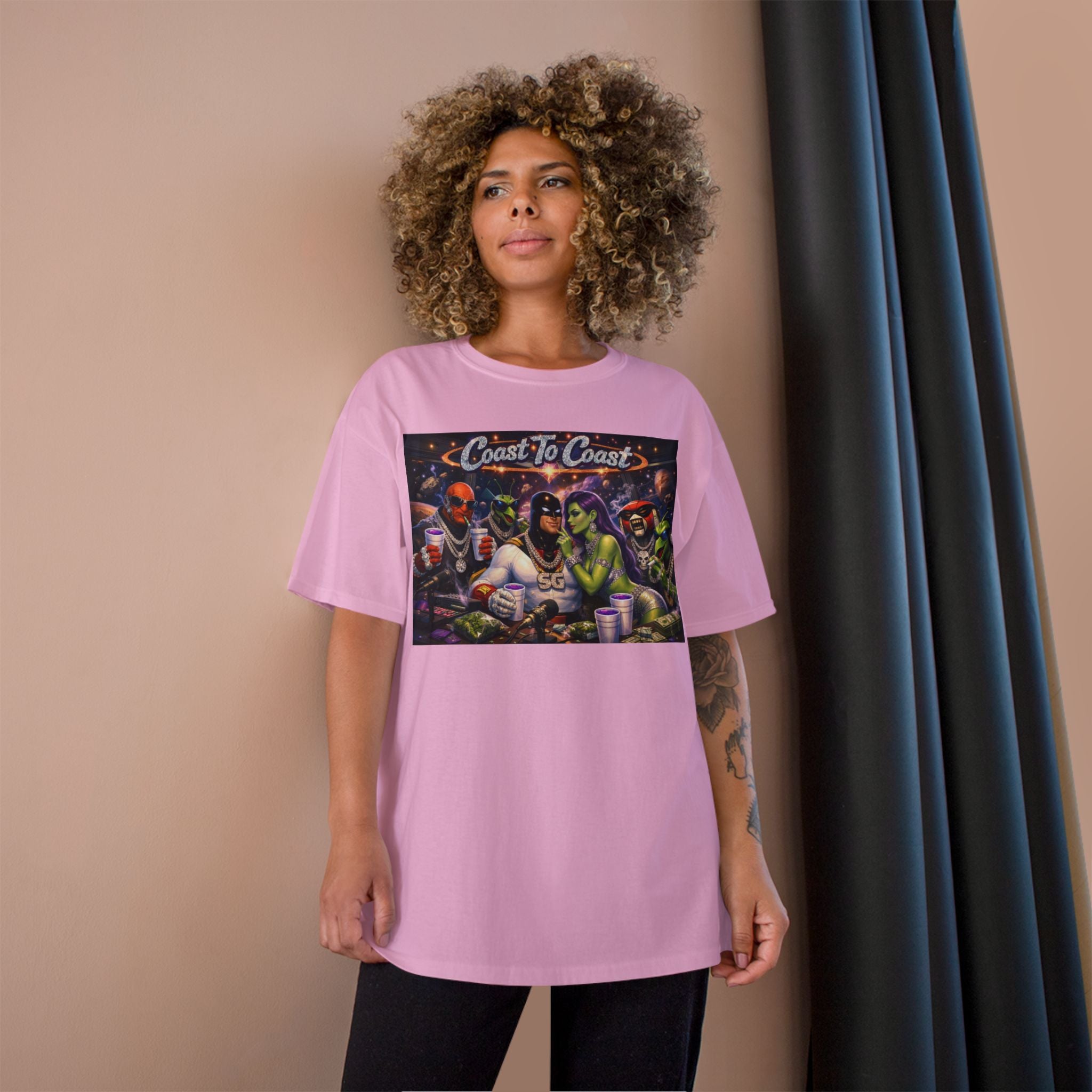 Champion T-Shirt — Retro Sci‑Fi 'Coast to Coast' & SoulSil Emporium Graphic Tee