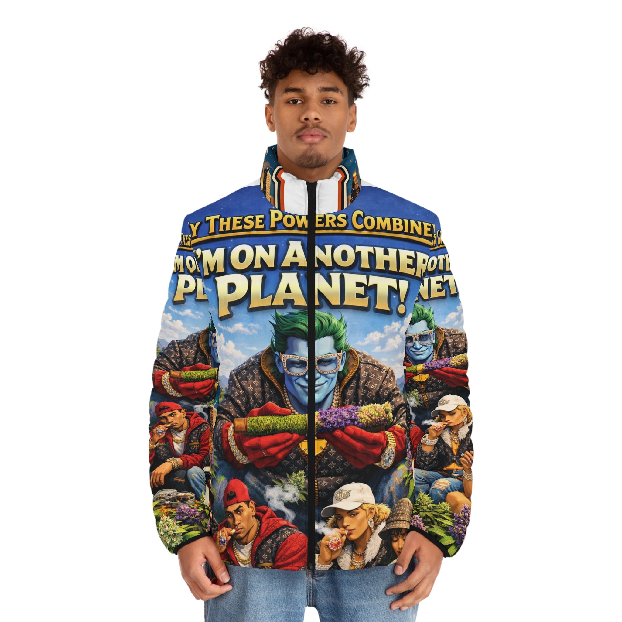 I'm On Another Planet Puffer Jacket —  Men's Jacket