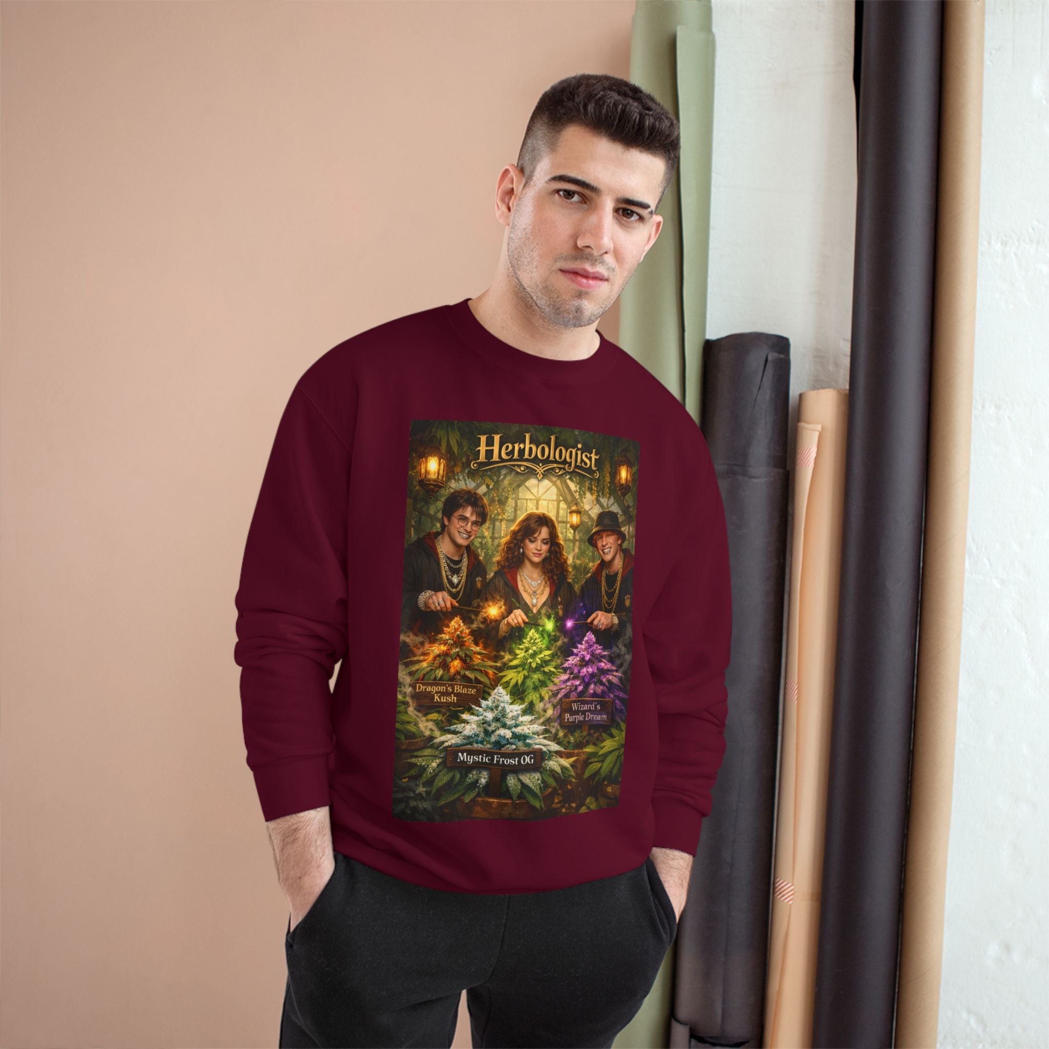 Herbologist Crewneck Sweatshirt – Vintage Apothacary Plant Art