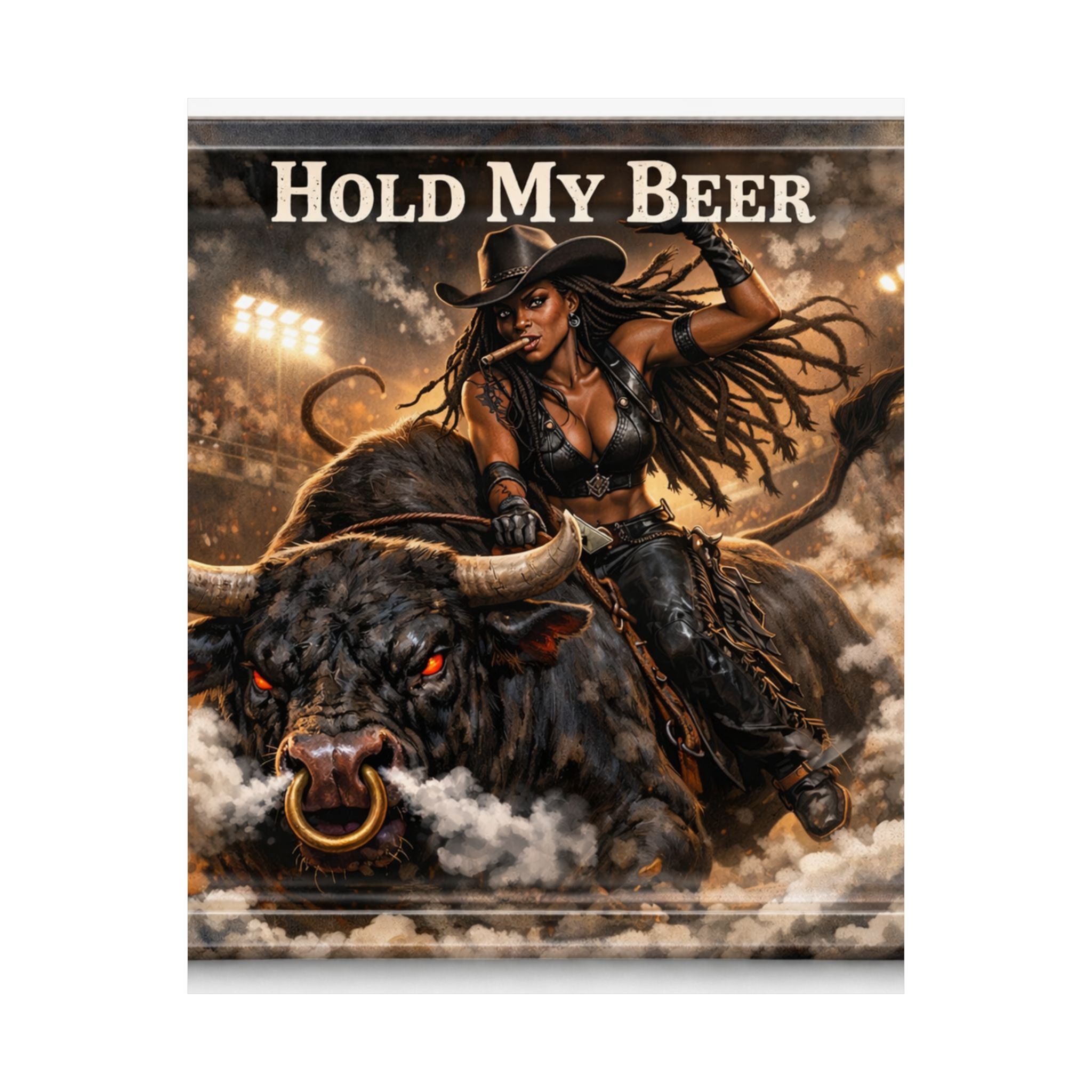 Hold My Beer Rodeo Cowgirl Poster | Matte Vertical Poster