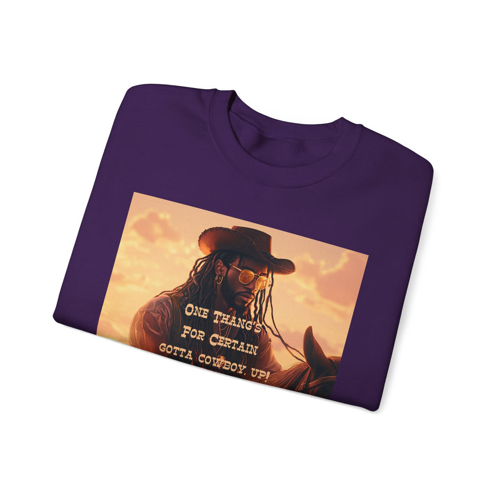 Cowboy Vibes Motivational Crewneck Sweatshirt - Unisex