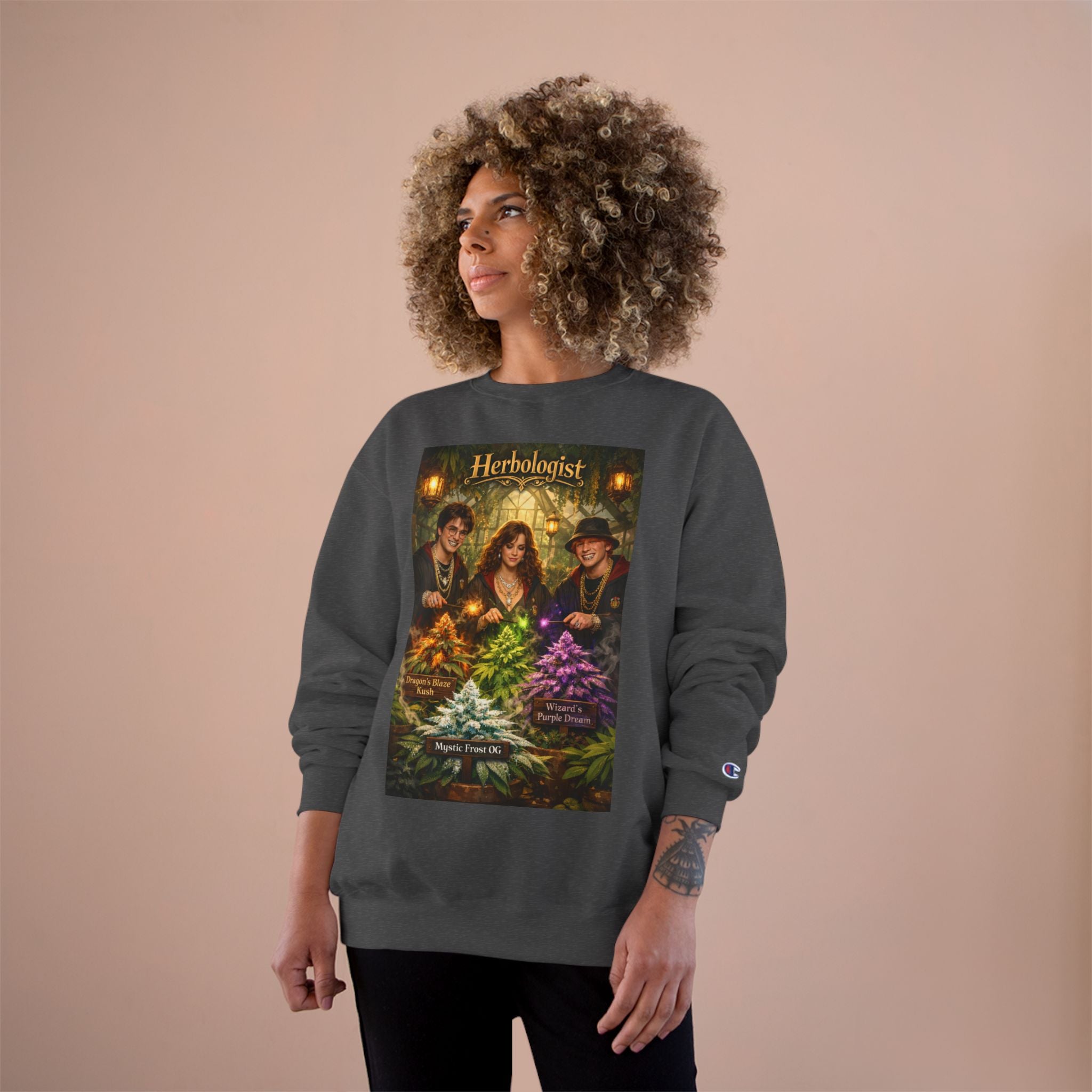 Herbologist Crewneck Sweatshirt – Vintage Apothacary Plant Art