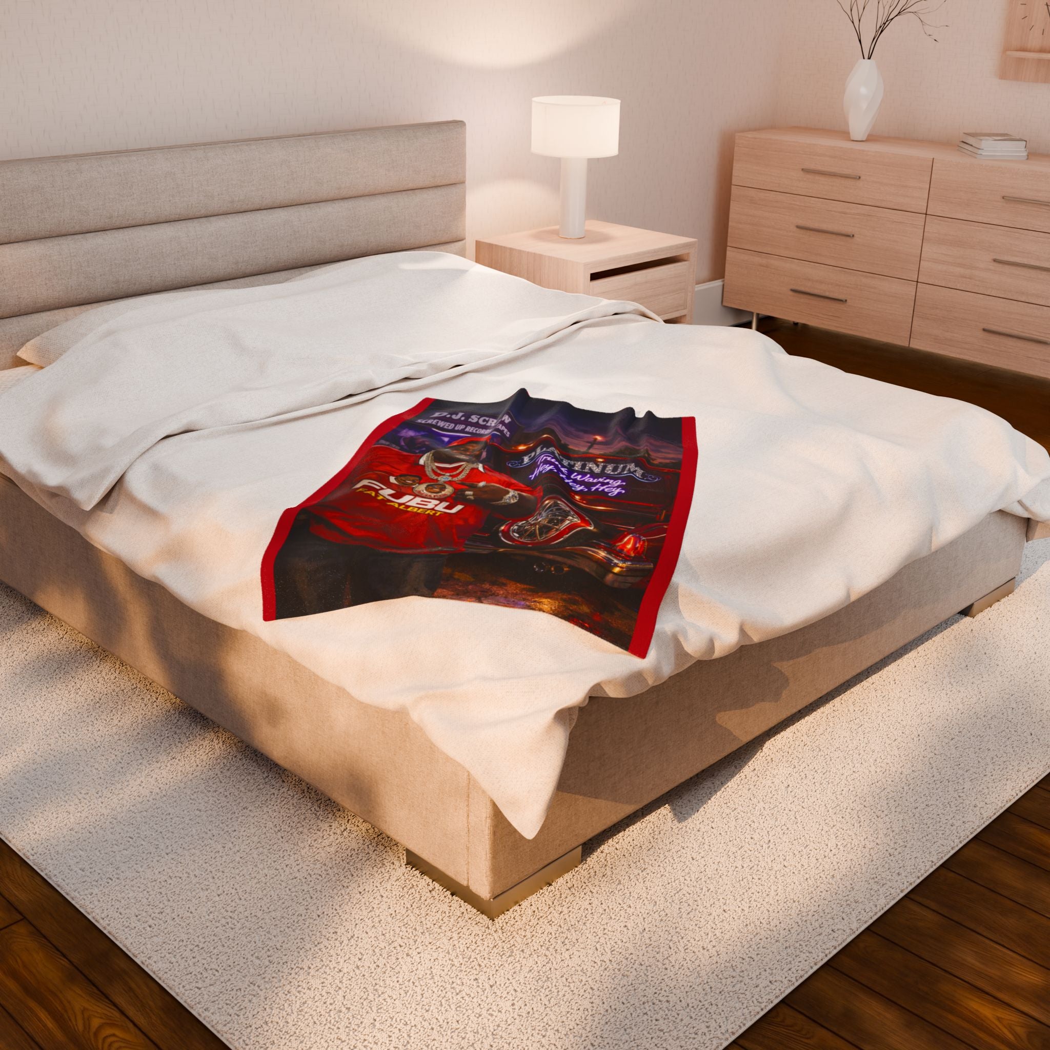Fat Albert Portrait Velveteen Plush Blanket