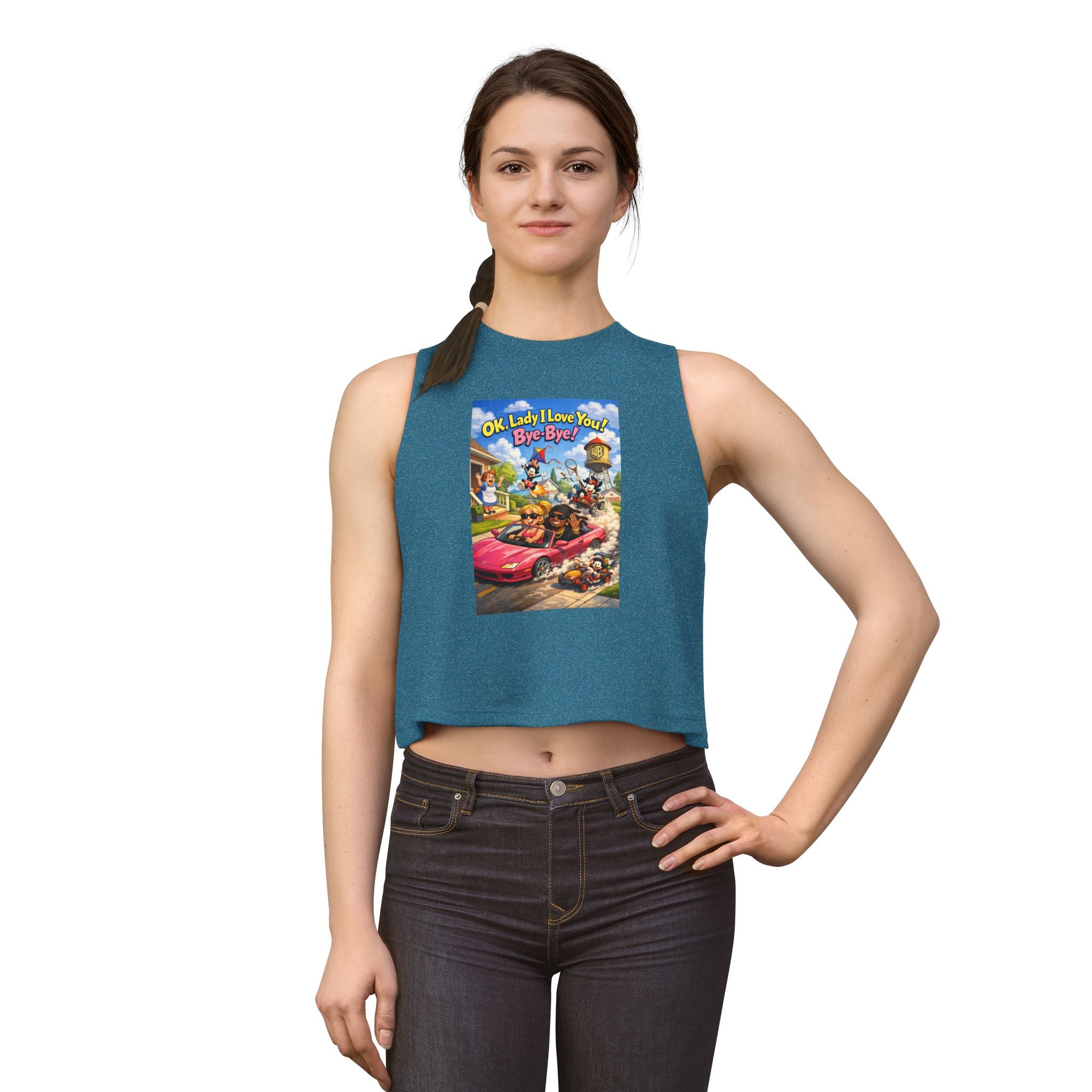 Animaniacs Crop Top — "Ok, Lady I Love You! Bye-Bye!" Graphic