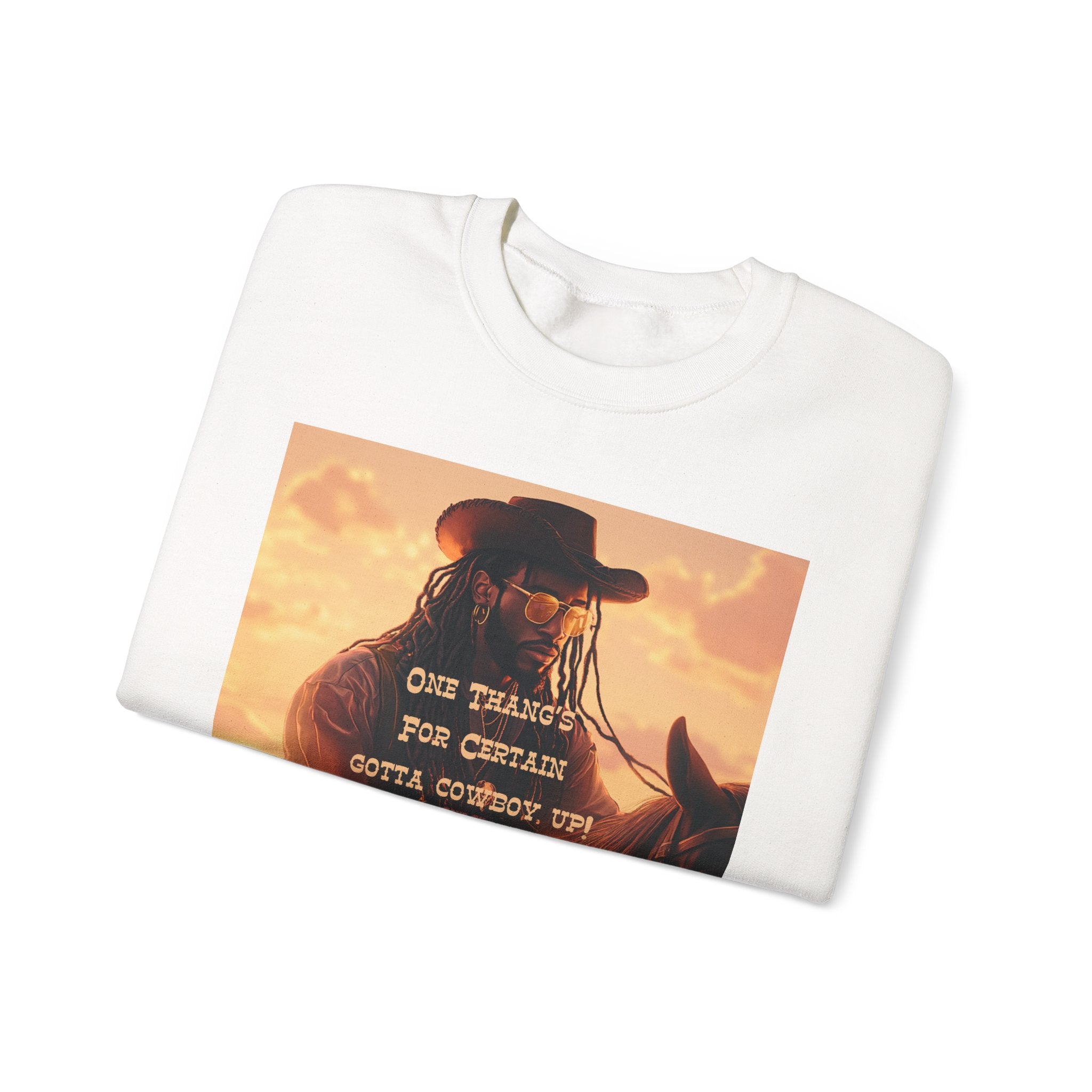 Cowboy Vibes Motivational Crewneck Sweatshirt - Unisex