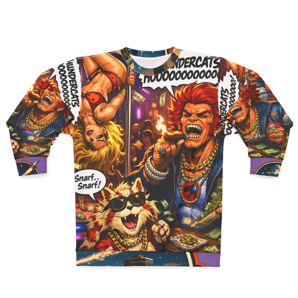 Thundercats All-Over Print Sweatshirt — Retro Comic Concert Crewneck