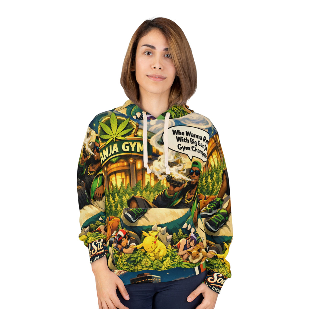 Ganja Gym Hoodie — "Who Wanna Rampa With Big Ganja Gym Champion" All-Over Print Pullover