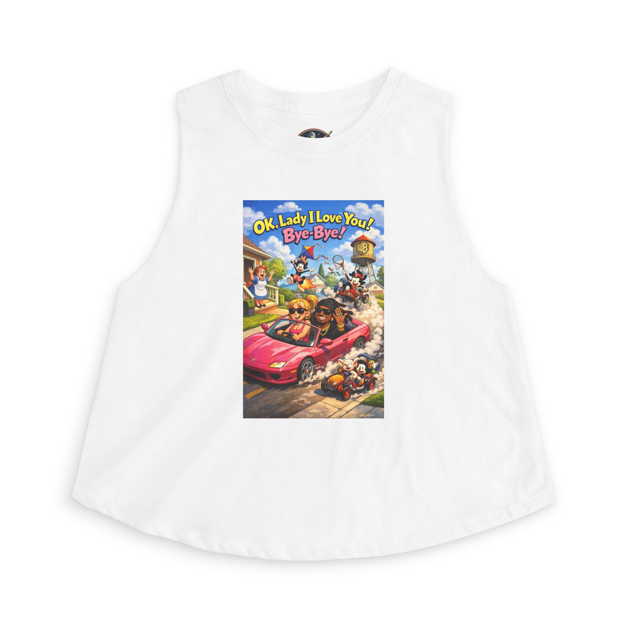 Animaniacs Crop Top — "Ok, Lady I Love You! Bye-Bye!" Graphic