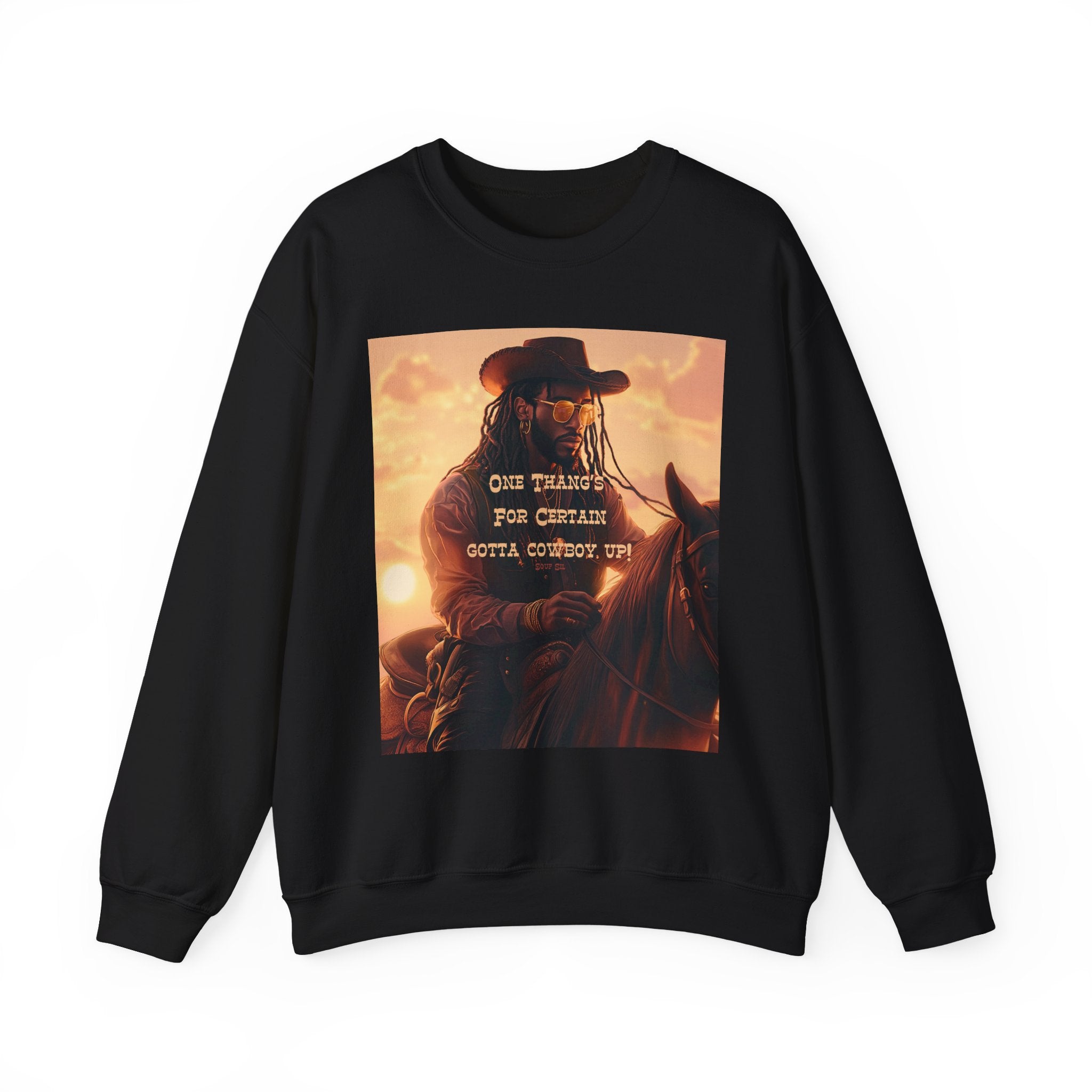 Cowboy Vibes Motivational Crewneck Sweatshirt - Unisex