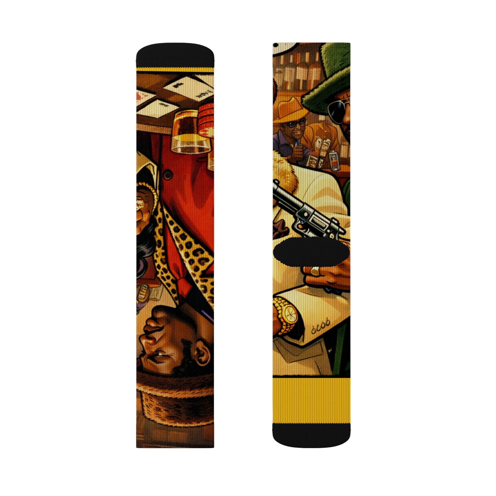 The Mac Vintage Comic Art Socks | Sublimation Crew Socks