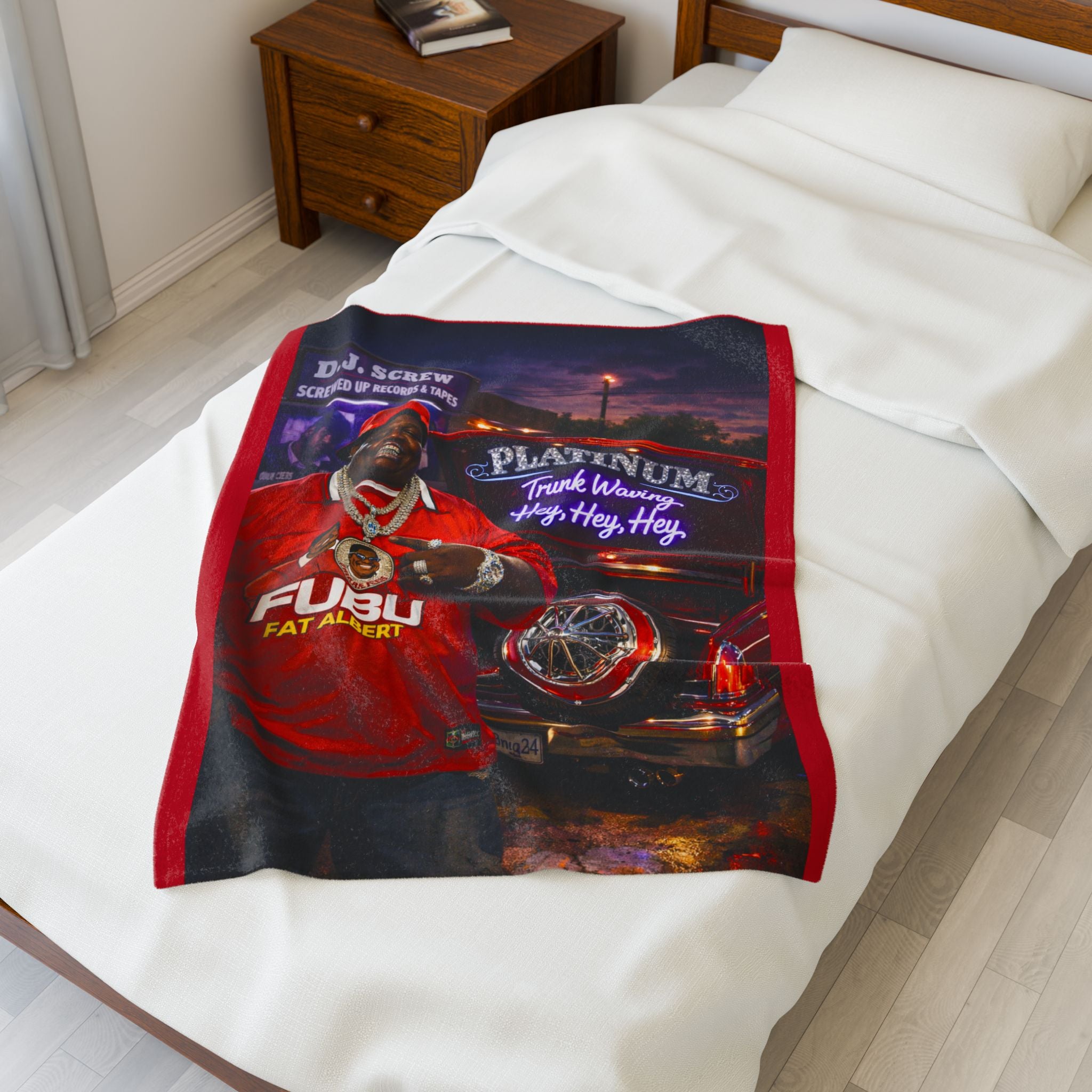 Fat Albert Portrait Velveteen Plush Blanket