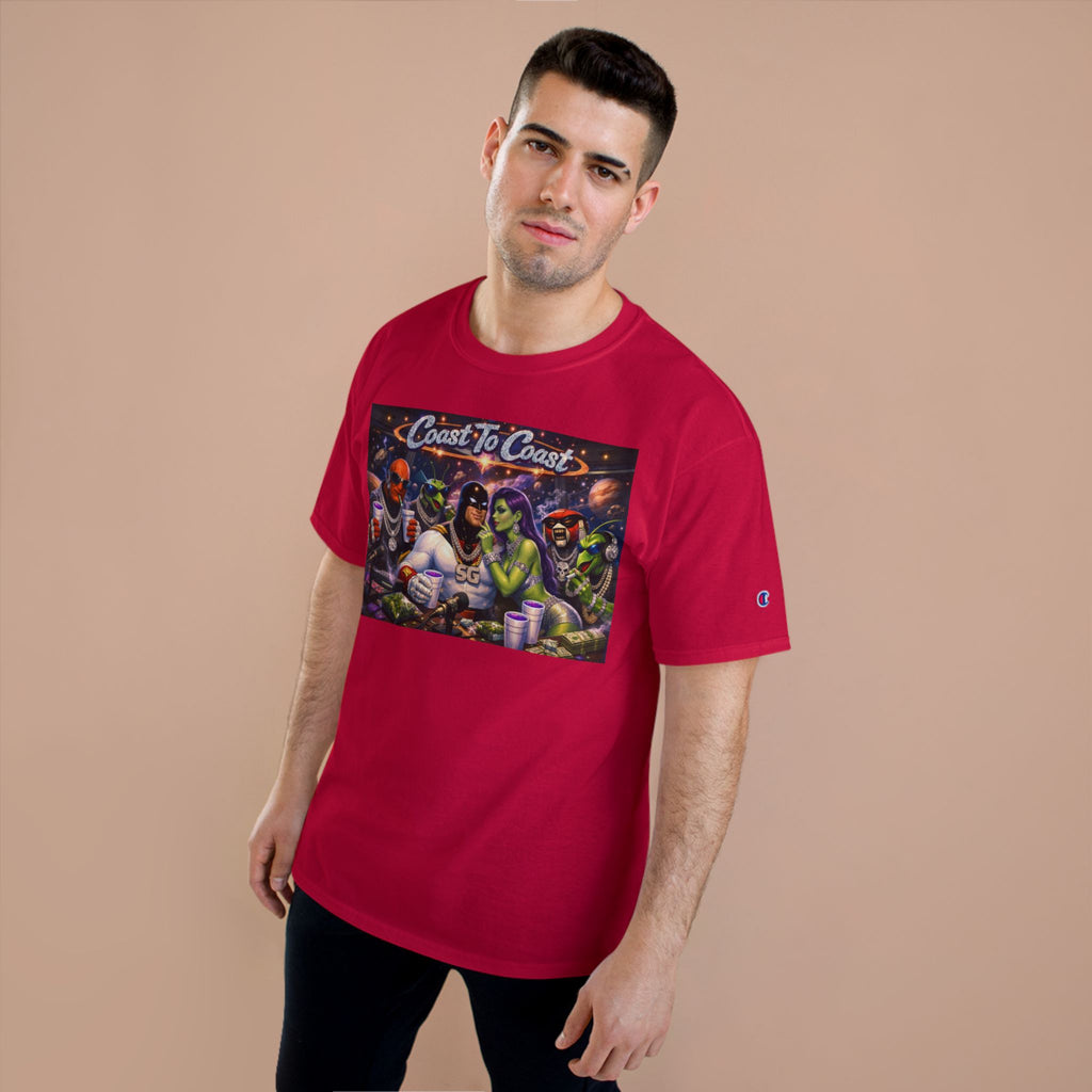 Champion T-Shirt — Retro Sci‑Fi 'Coast to Coast' & SoulSil Emporium Graphic Tee