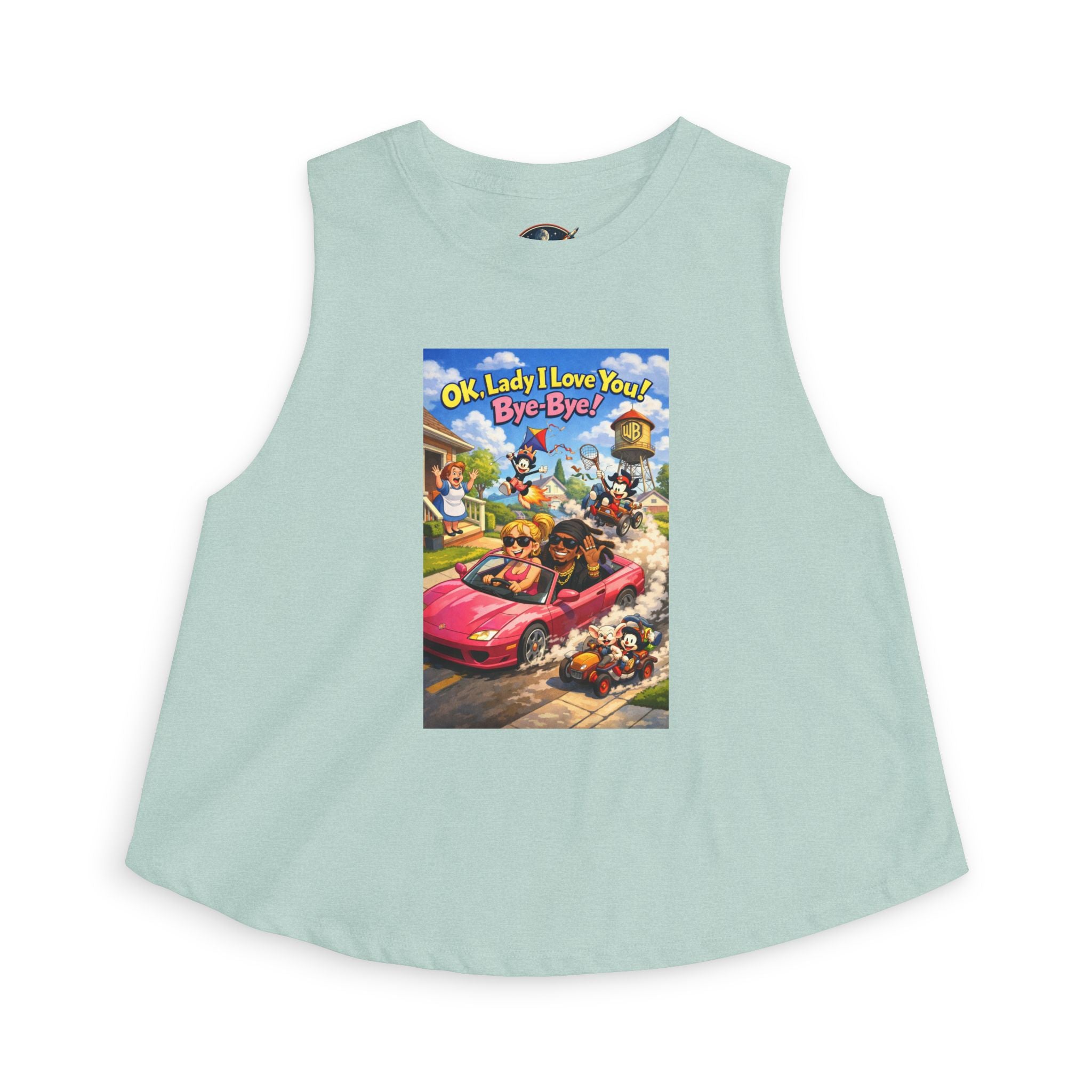 Animaniacs Crop Top — "Ok, Lady I Love You! Bye-Bye!" Graphic