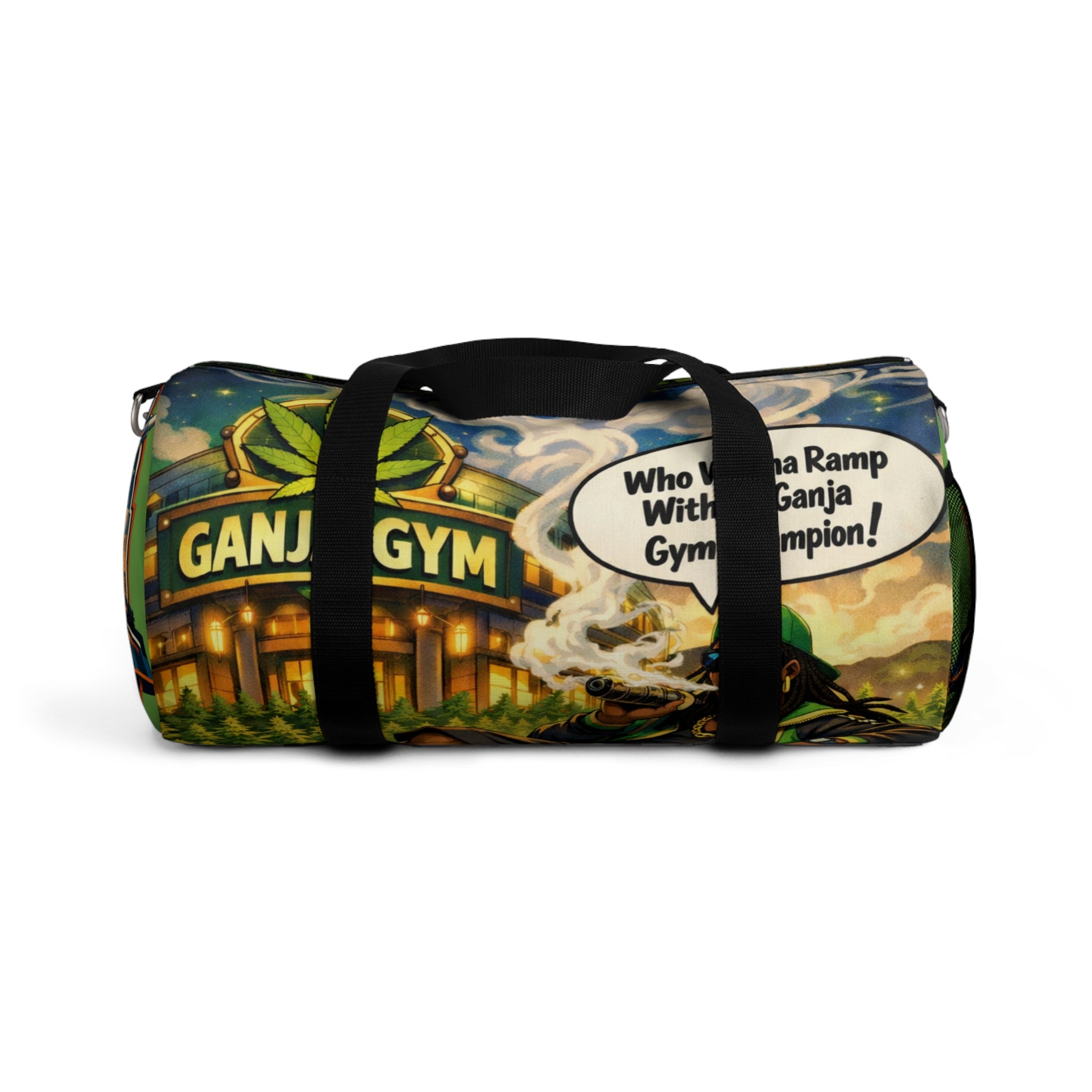 Ganja Gym Duffle Bag — Retro Cannabis Fitness Travel Bag