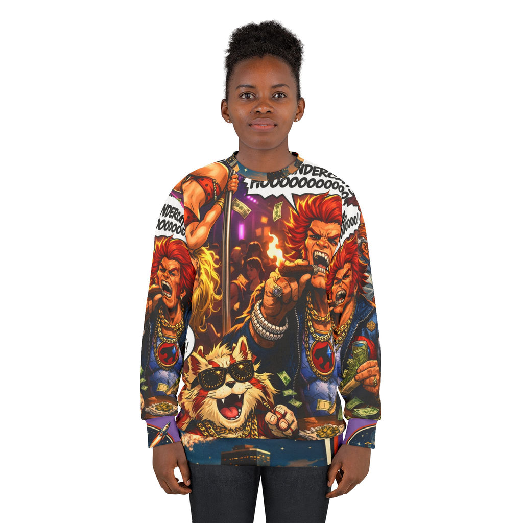Thundercats All-Over Print Sweatshirt — Retro Comic Concert Crewneck