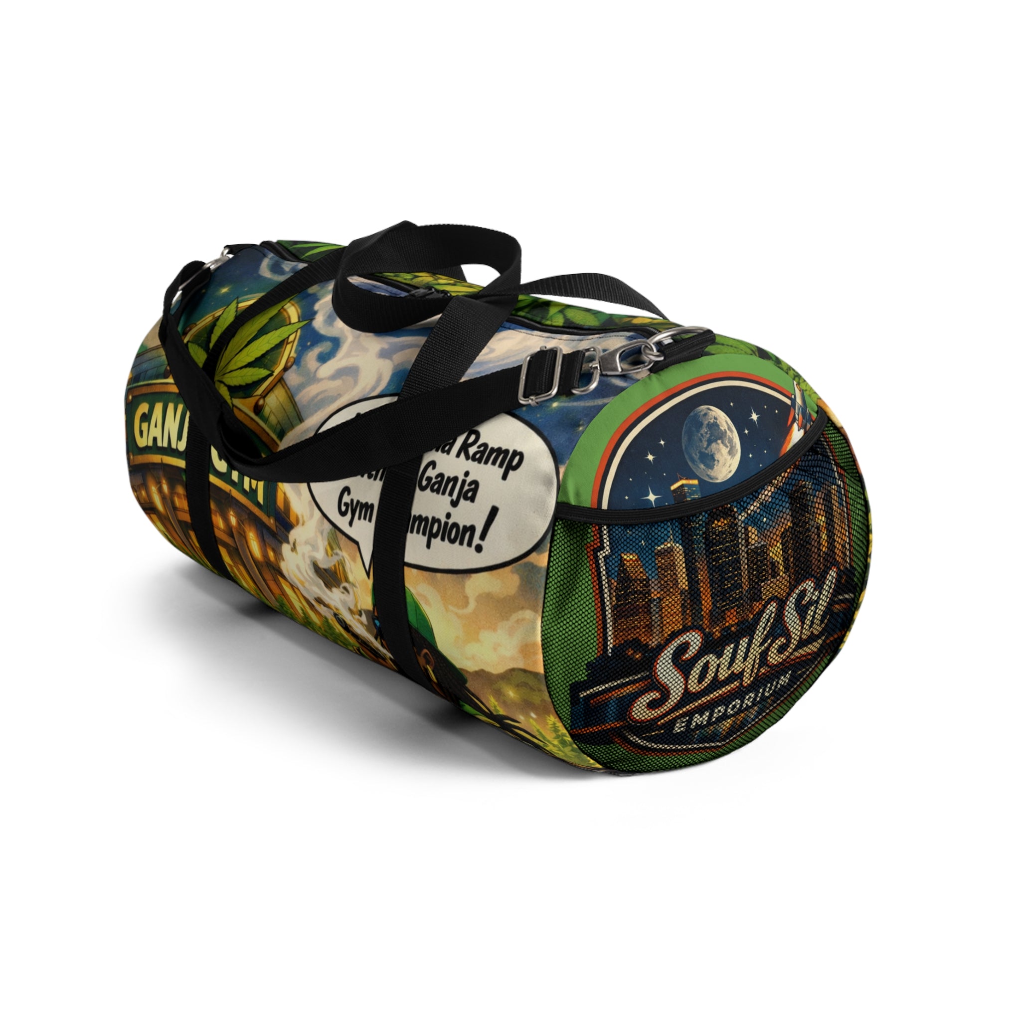 Ganja Gym Duffle Bag — Retro Cannabis Fitness Travel Bag