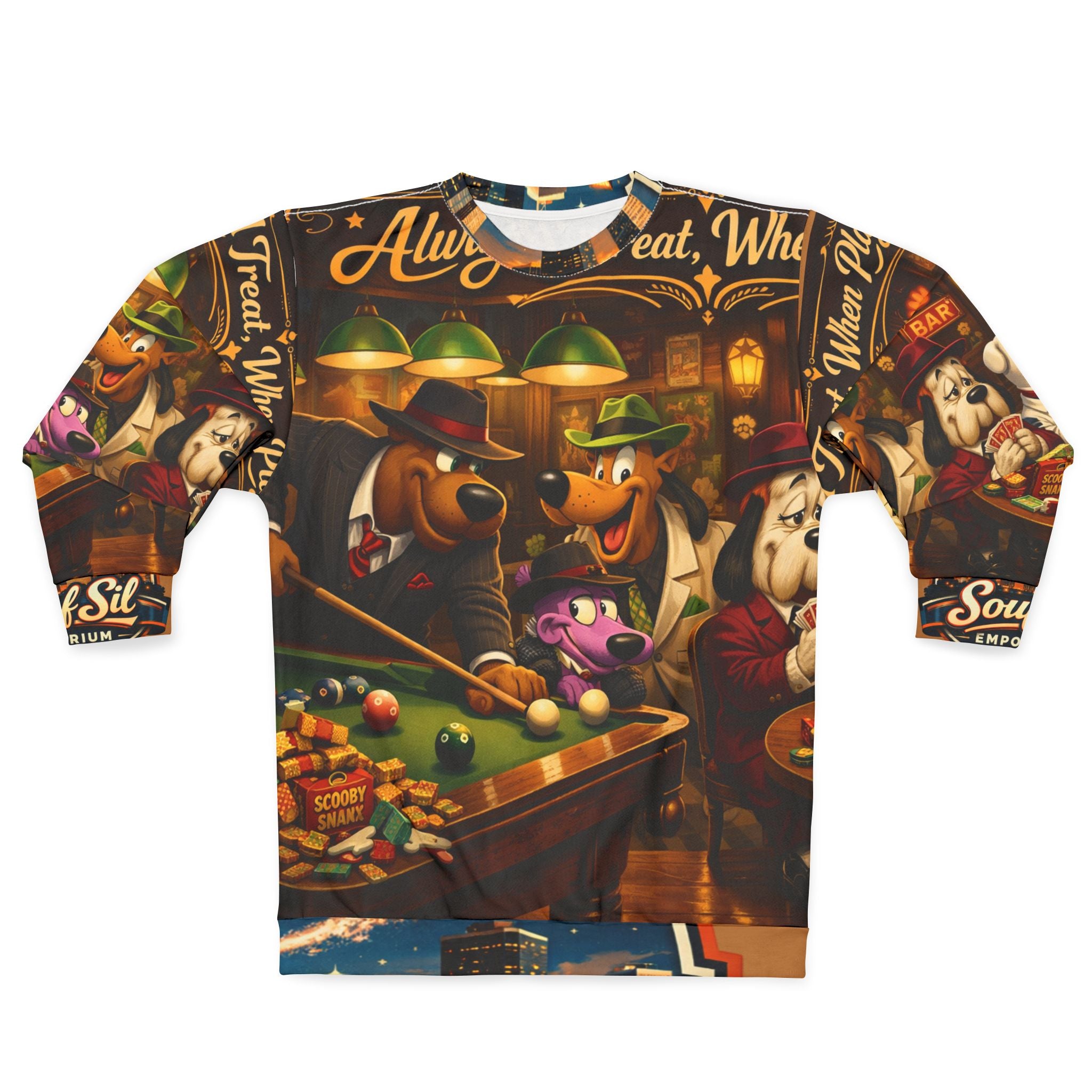 Always a Treat When Playas Meet -Over Print Sweatshirt