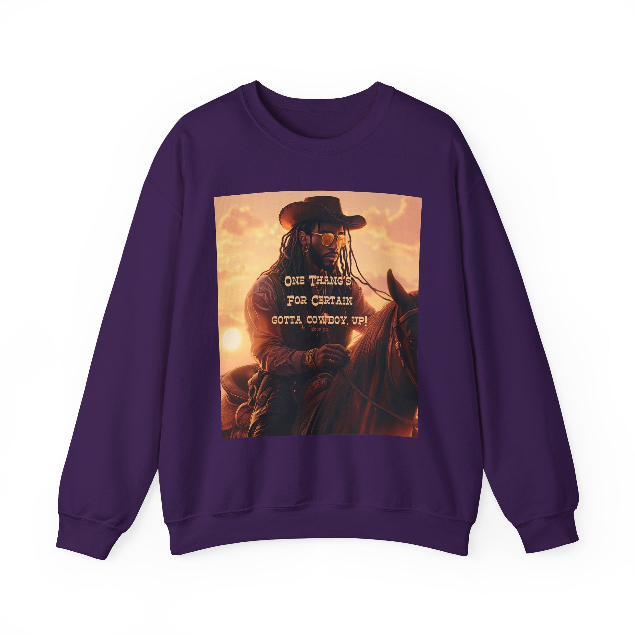 Cowboy Vibes Motivational Crewneck Sweatshirt - Unisex