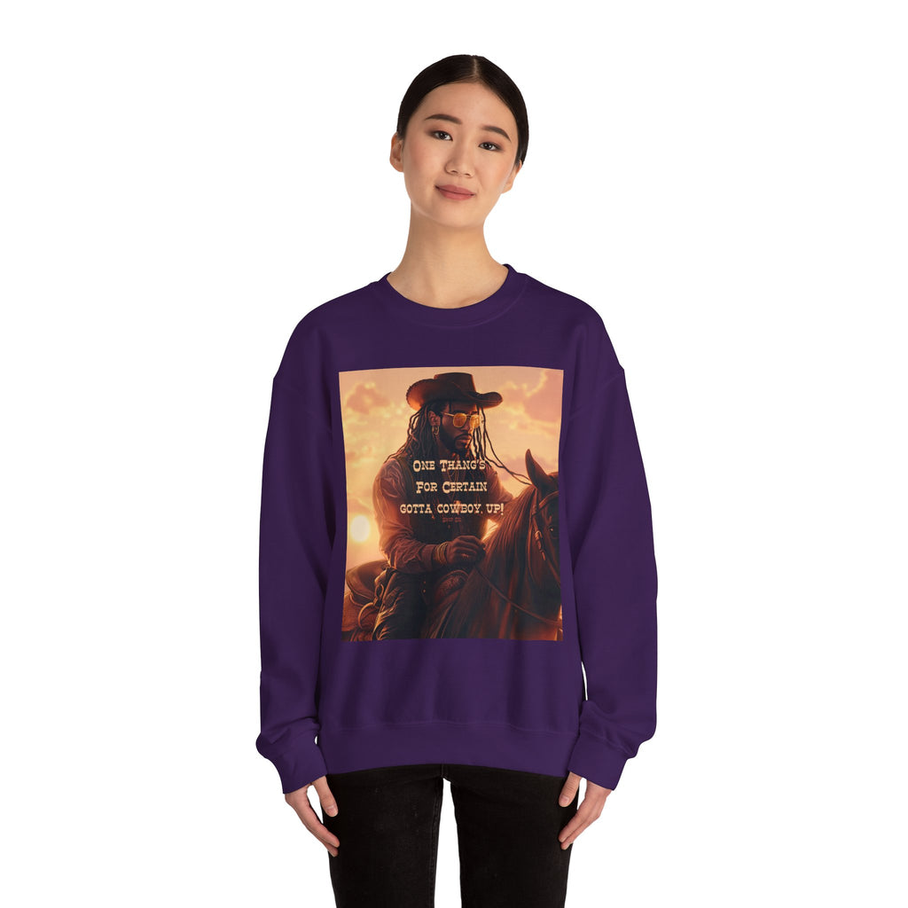 Cowboy Vibes Motivational Crewneck Sweatshirt - Unisex