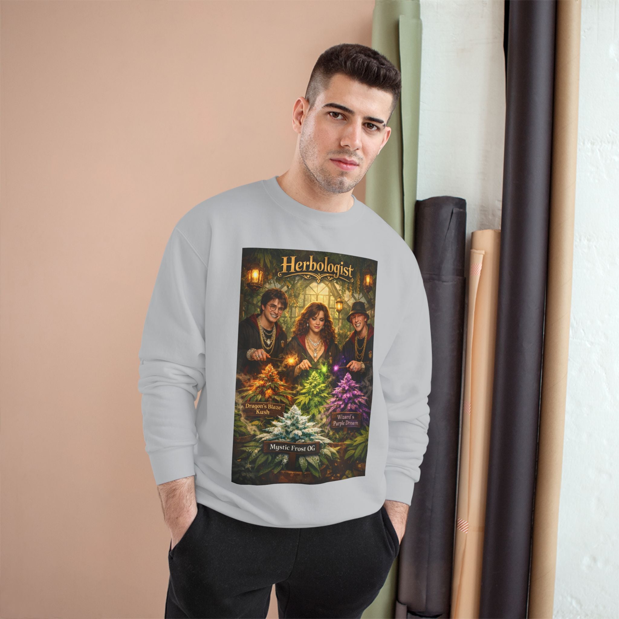 Herbologist Crewneck Sweatshirt – Vintage Apothacary Plant Art