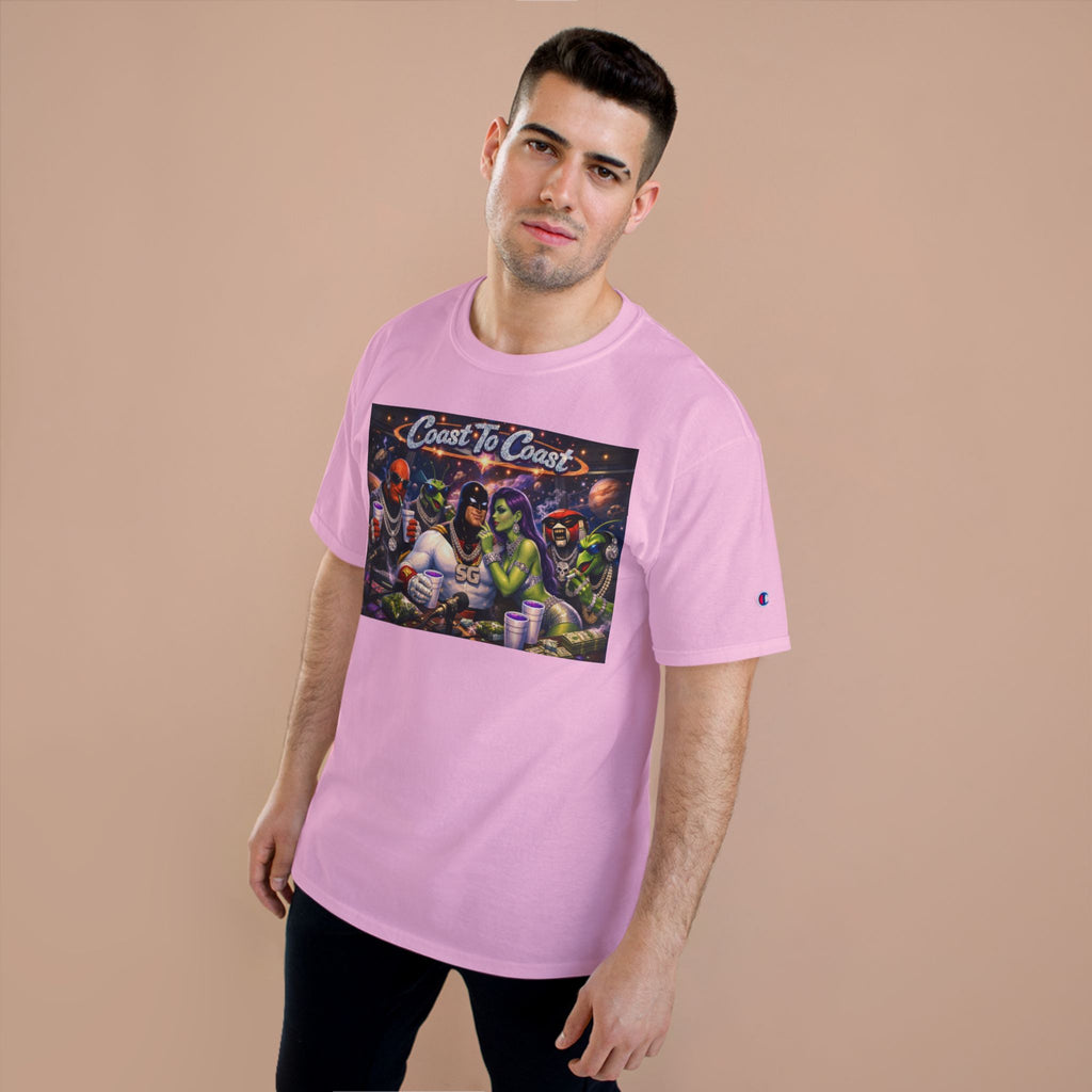 Champion T-Shirt — Retro Sci‑Fi 'Coast to Coast' & SoulSil Emporium Graphic Tee