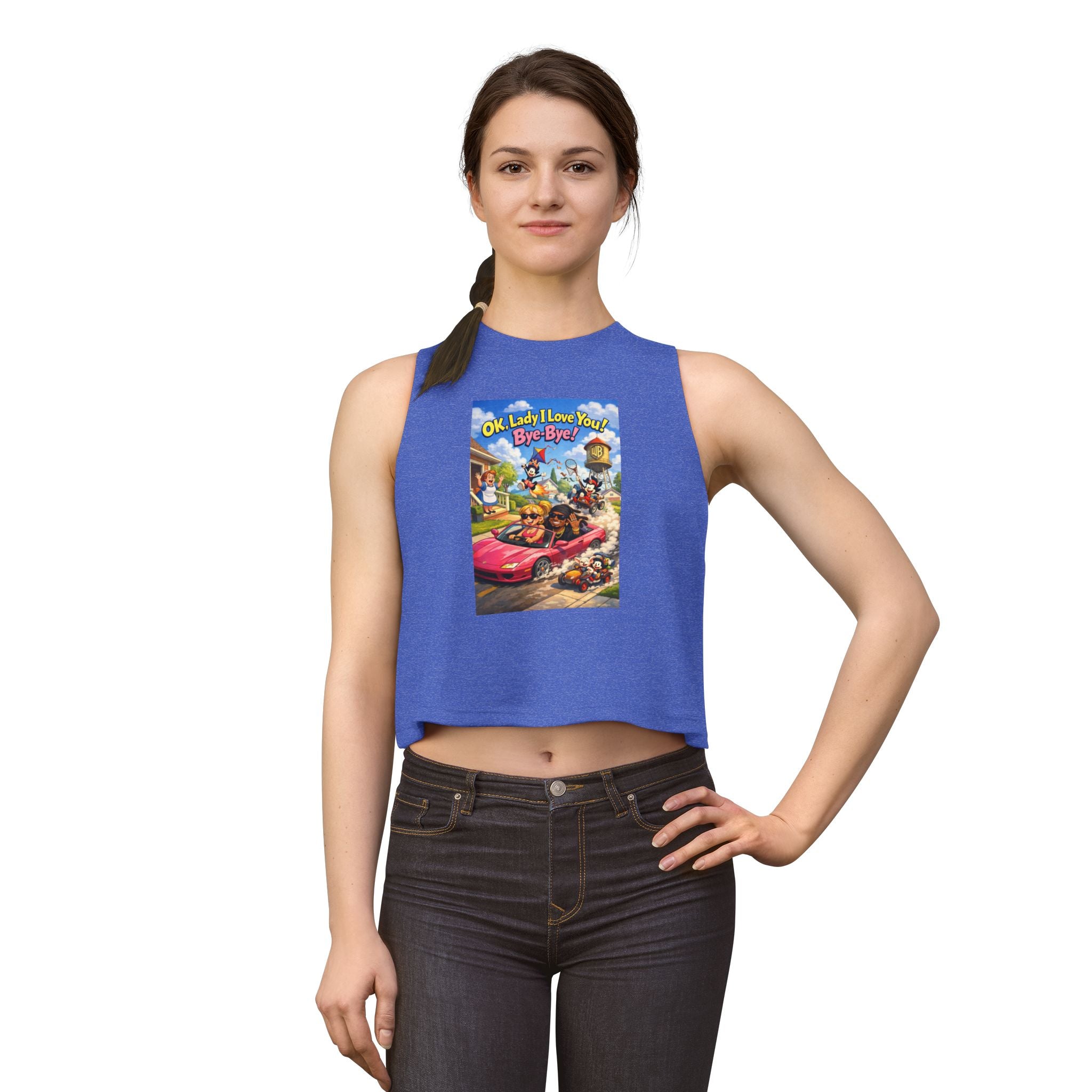 Animaniacs Crop Top — "Ok, Lady I Love You! Bye-Bye!" Graphic