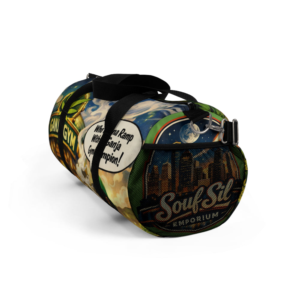 Ganja Gym Duffle Bag — Retro Cannabis Fitness Travel Bag