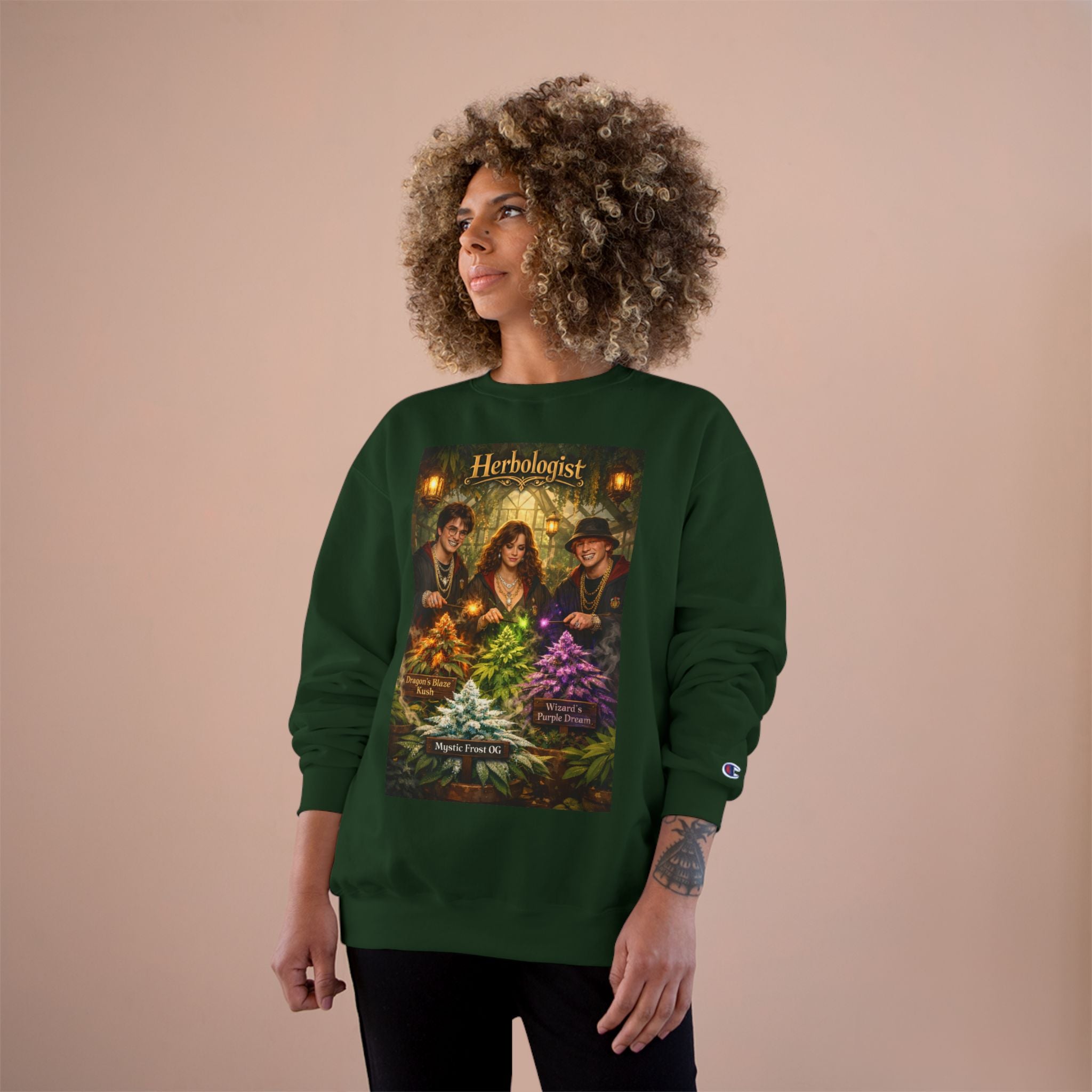Herbologist Crewneck Sweatshirt – Vintage Apothacary Plant Art