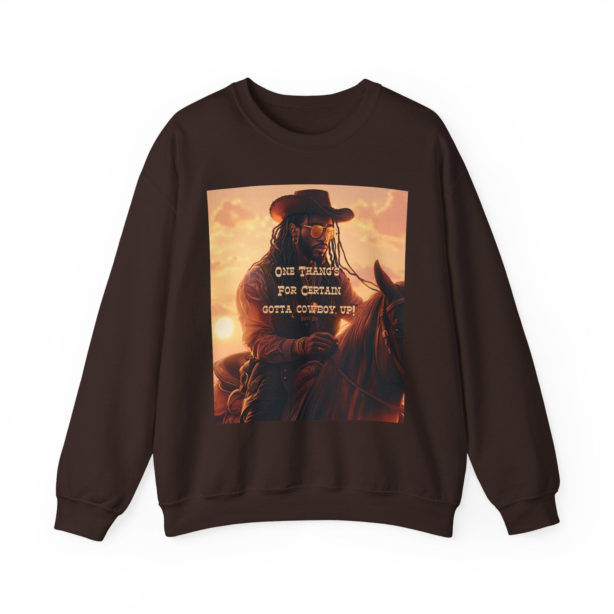 Cowboy Vibes Motivational Crewneck Sweatshirt - Unisex