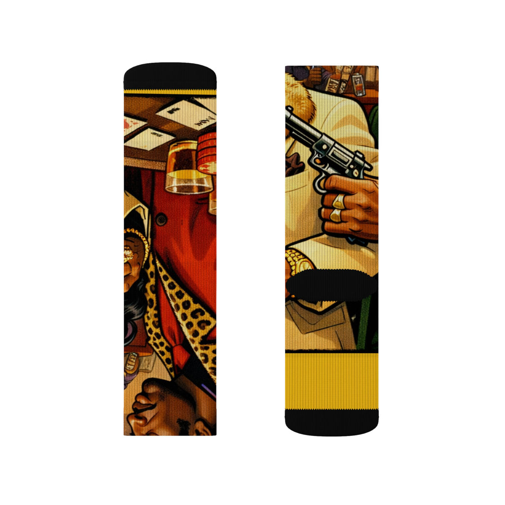 The Mac Vintage Comic Art Socks | Sublimation Crew Socks