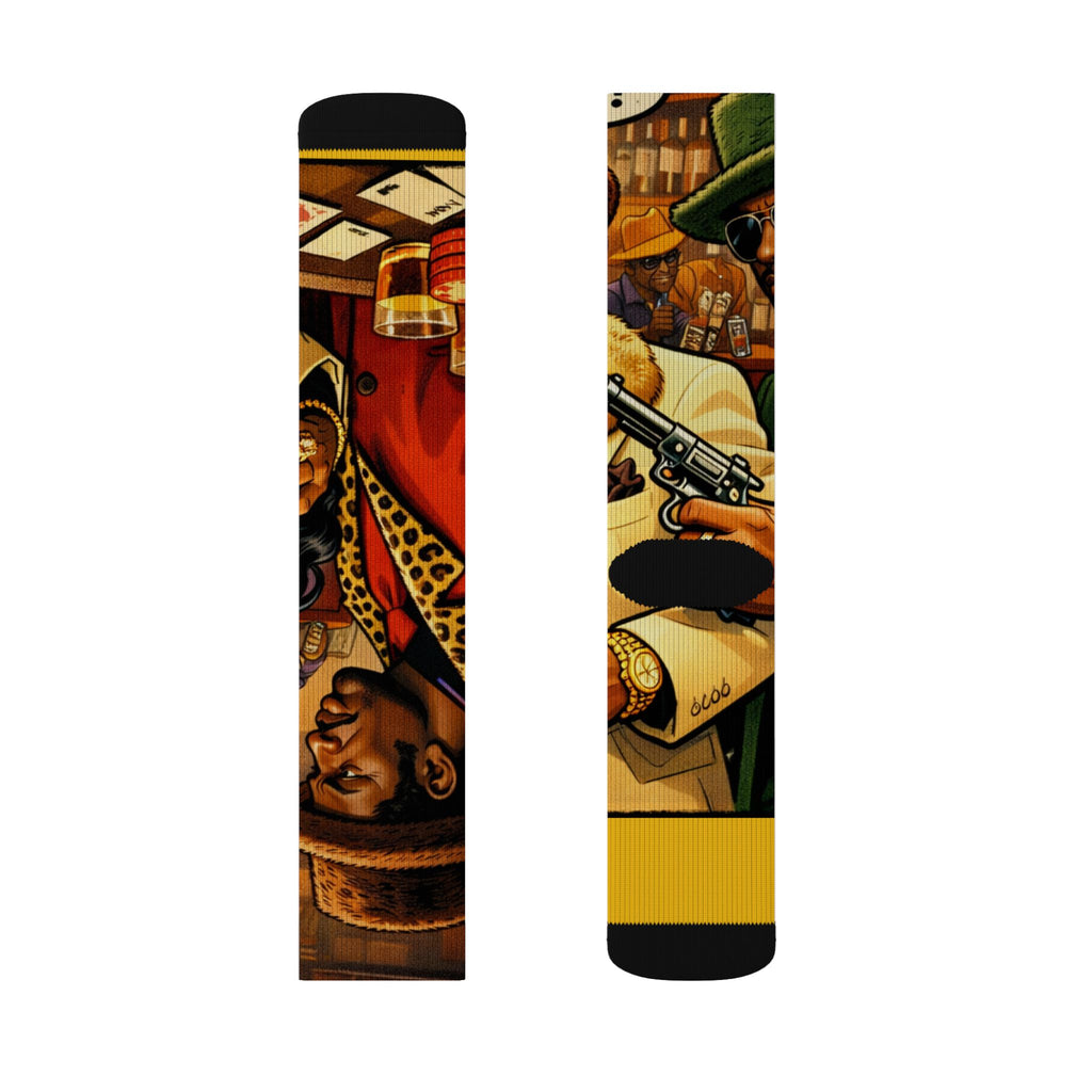 The Mac Vintage Comic Art Socks | Sublimation Crew Socks