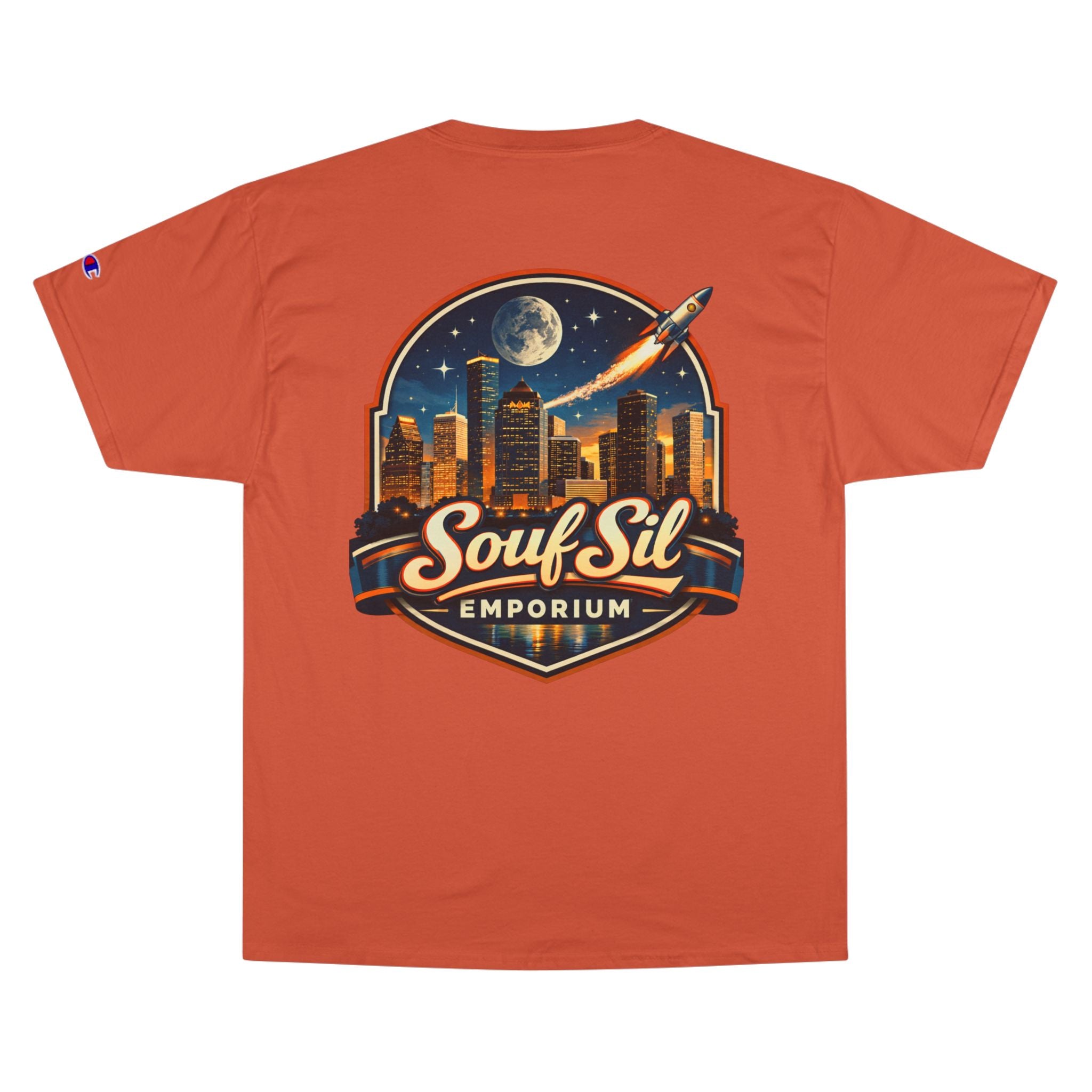 Champion T-Shirt — Retro Sci‑Fi 'Coast to Coast' & SoulSil Emporium Graphic Tee