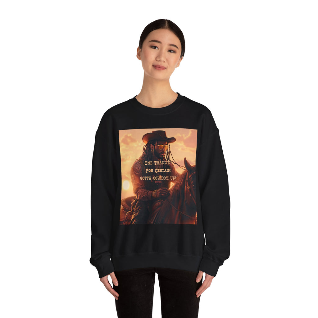 Cowboy Vibes Motivational Crewneck Sweatshirt - Unisex