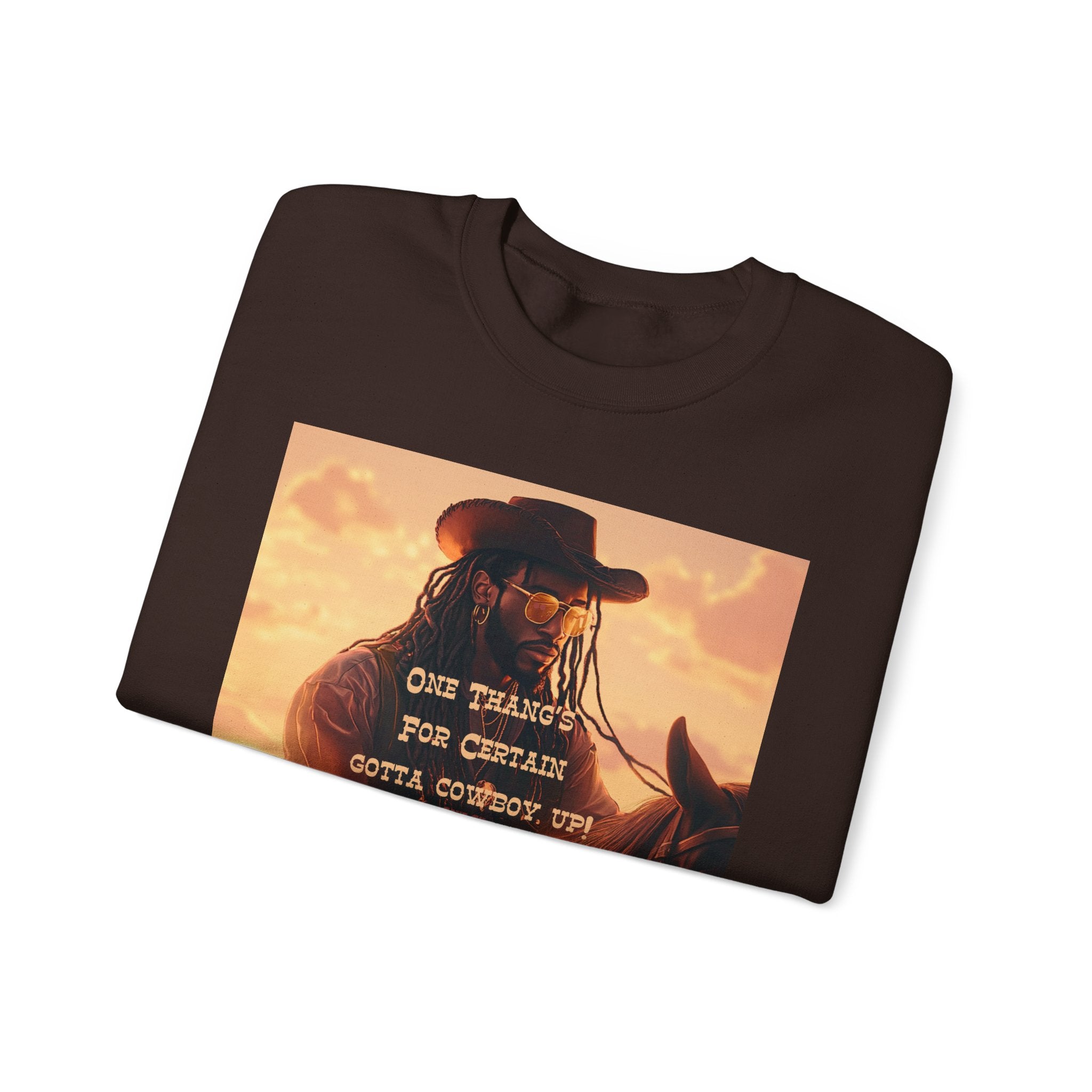 Cowboy Vibes Motivational Crewneck Sweatshirt - Unisex