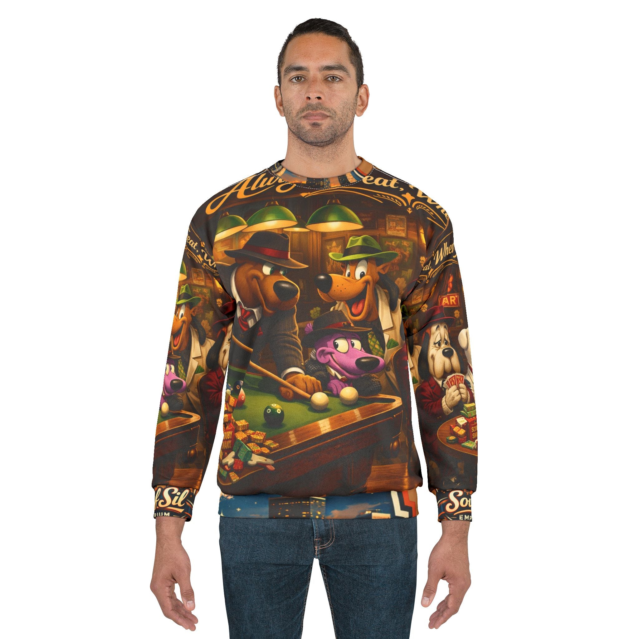 Always a Treat When Playas Meet -Over Print Sweatshirt