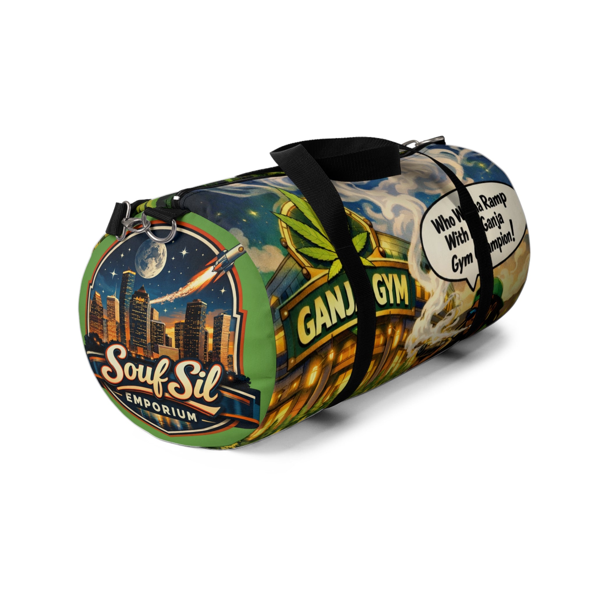 Ganja Gym Duffle Bag — Retro Cannabis Fitness Travel Bag