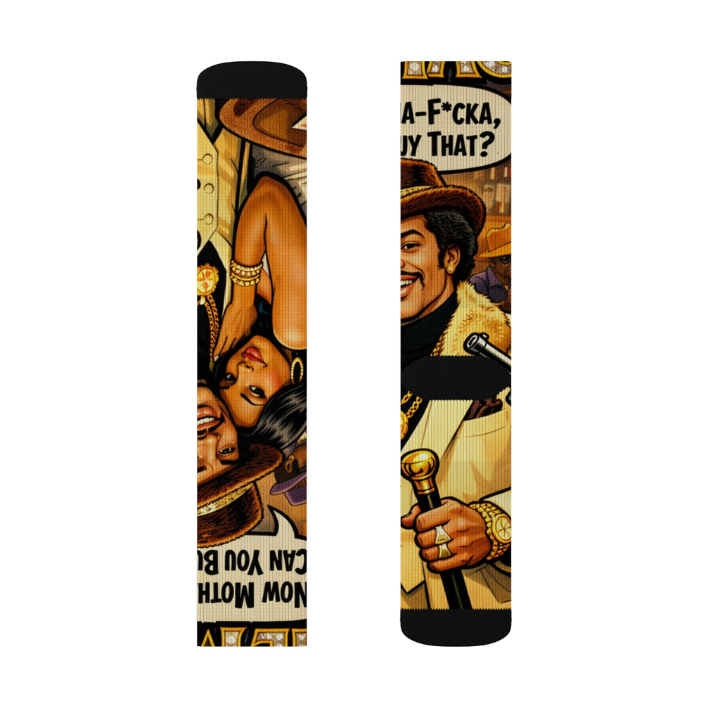 The Mac Vintage Comic Art Socks | Sublimation Crew Socks