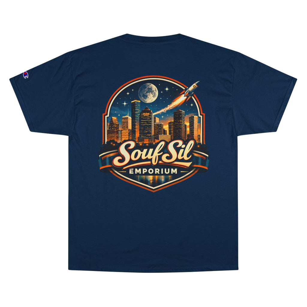 Champion T-Shirt — Retro Sci‑Fi 'Coast to Coast' & SoulSil Emporium Graphic Tee