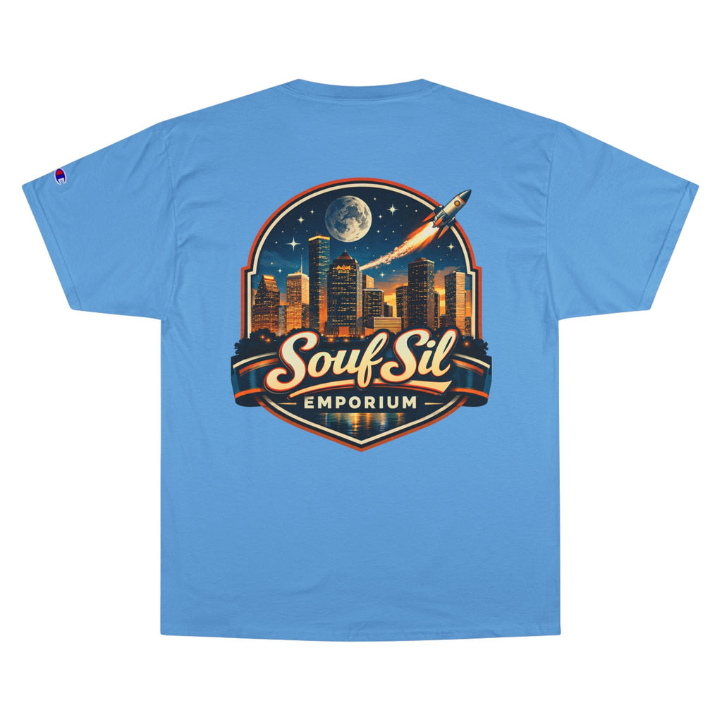Champion T-Shirt — Retro Sci‑Fi 'Coast to Coast' & SoulSil Emporium Graphic Tee