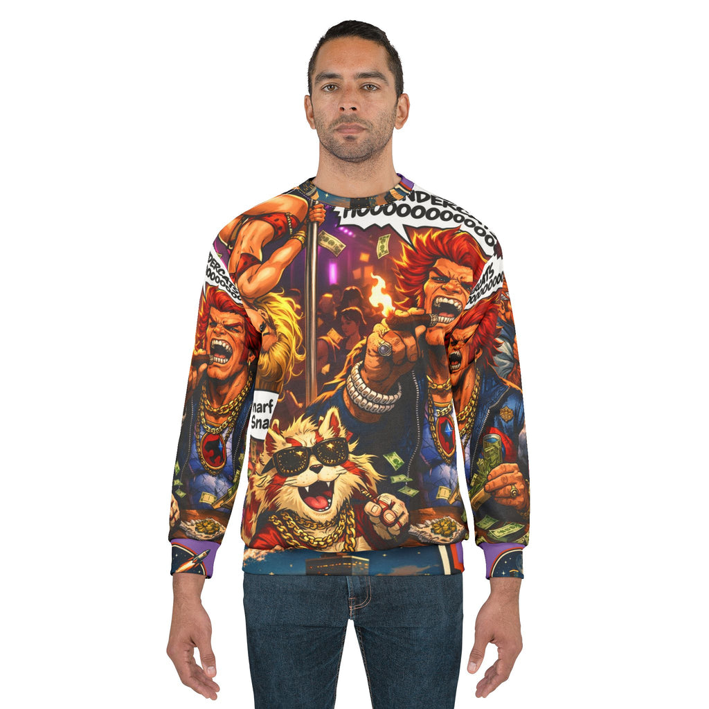 Thundercats All-Over Print Sweatshirt — Retro Comic Concert Crewneck