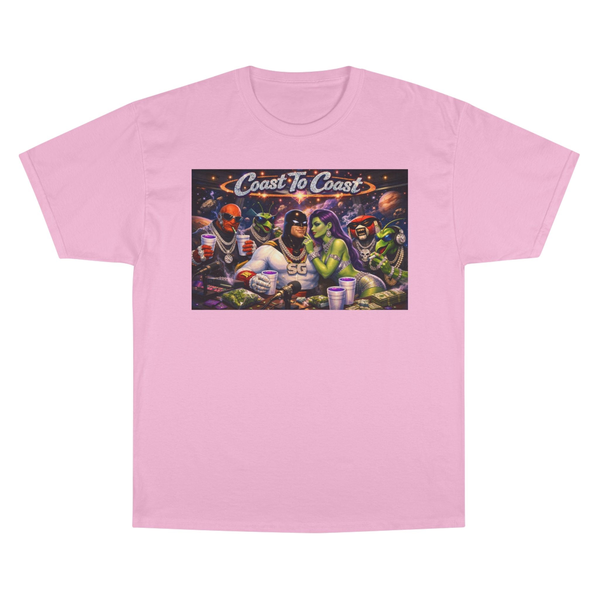 Champion T-Shirt — Retro Sci‑Fi 'Coast to Coast' & SoulSil Emporium Graphic Tee