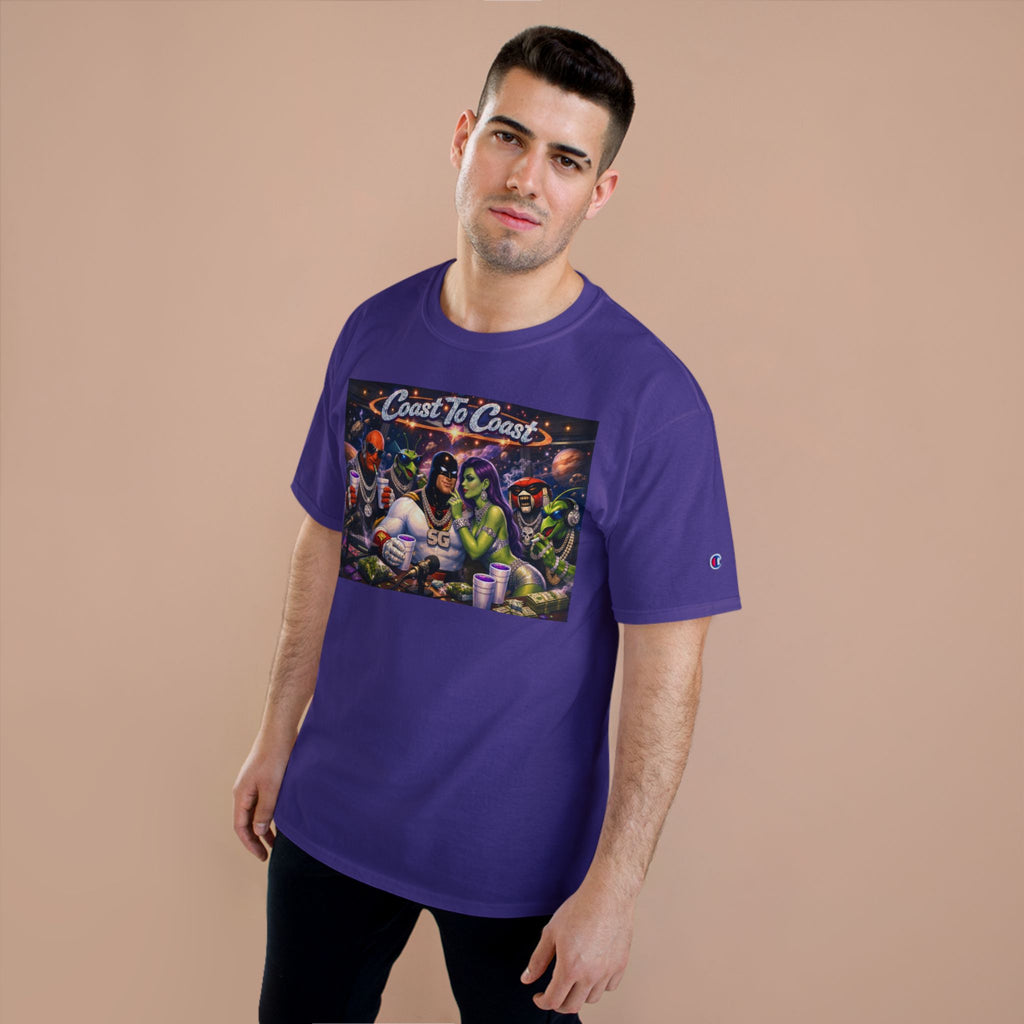 Champion T-Shirt — Retro Sci‑Fi 'Coast to Coast' & SoulSil Emporium Graphic Tee