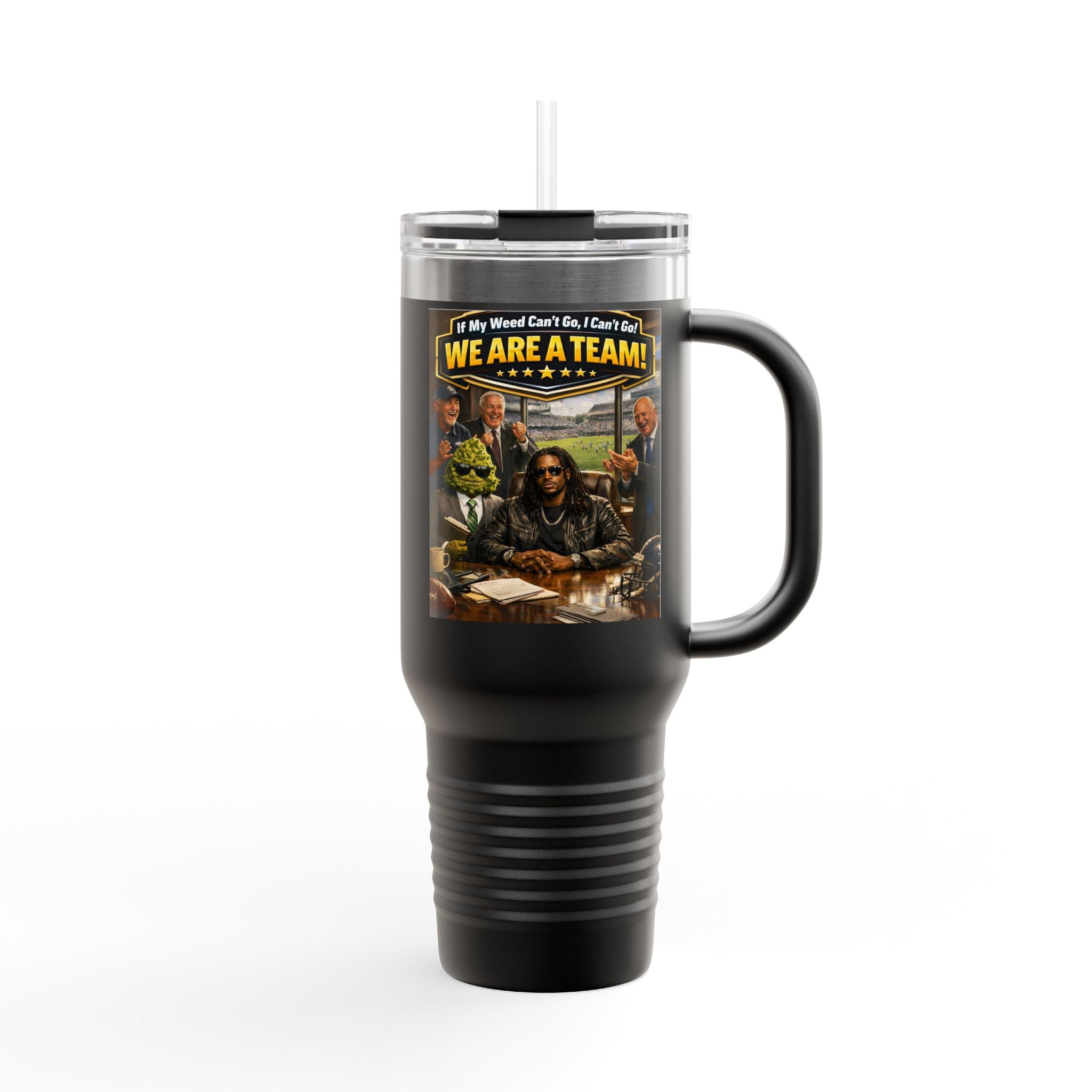 We Are A Team design 40oz Travel Mug | Teamwork Graphic